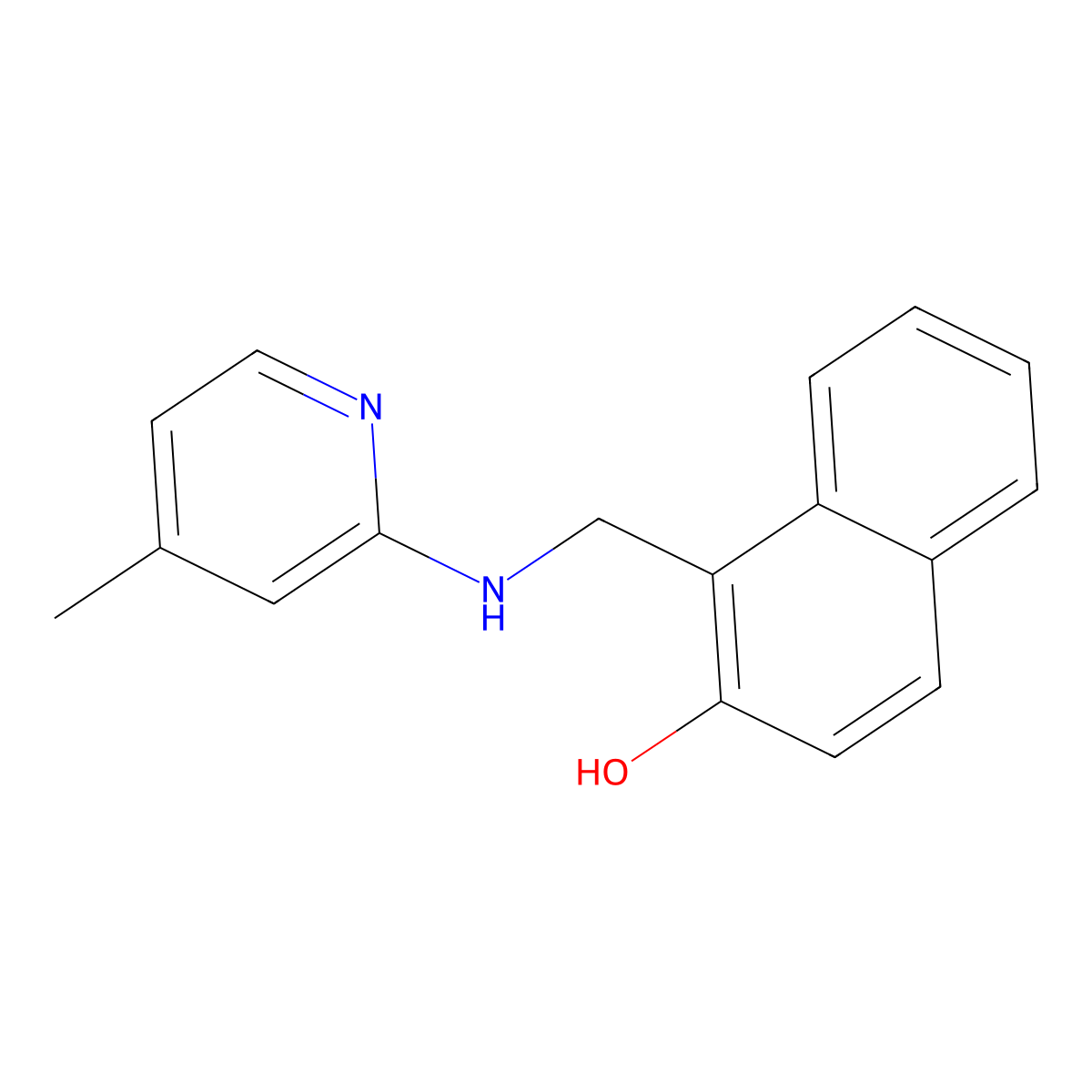 1-[[(4-Methylpyridin-2-yl)amino]methyl]naphthalen-2-ol molecular structure, CAS 692280-27-6
