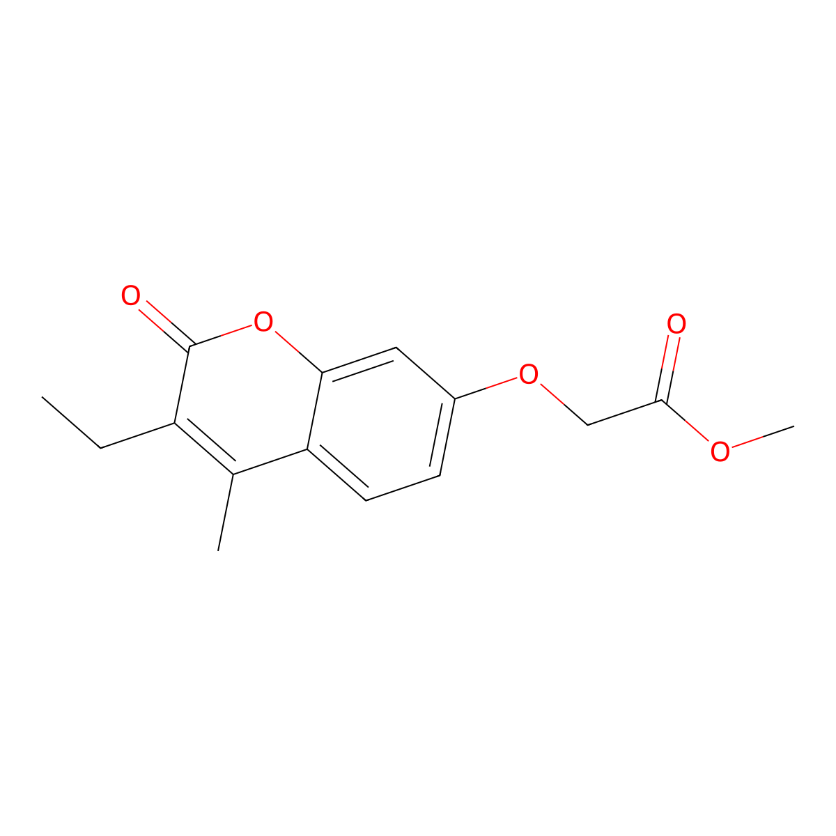 2-[(3-Ethyl-4-methyl-2-oxo-1-benzopyran-7-yl)oxy]acetic acid methyl ester molecular structure, CAS 692280-49-2