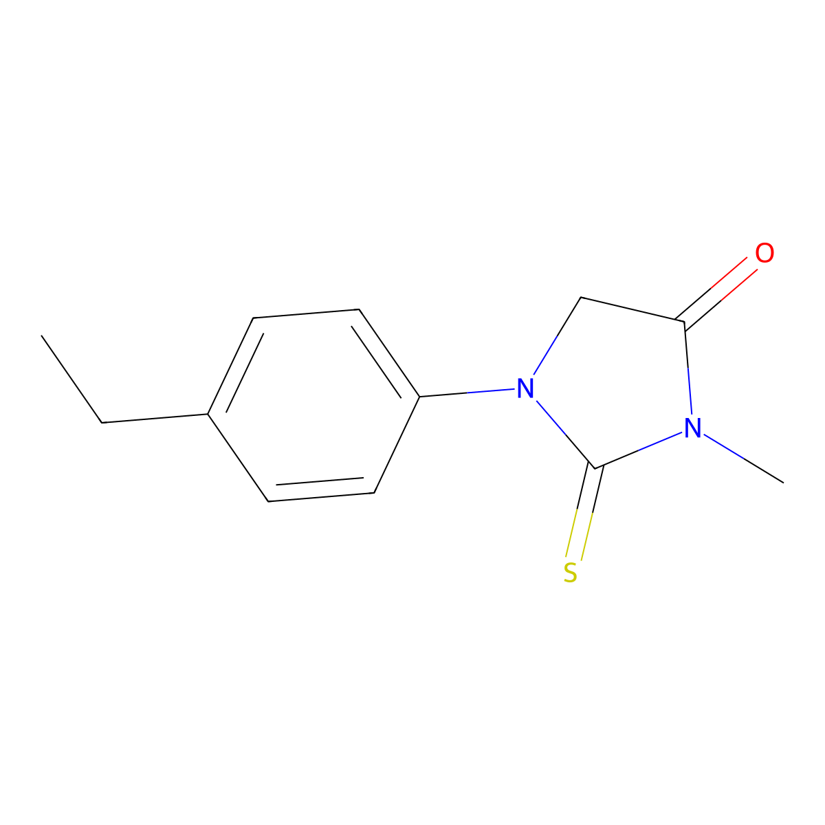 1-(4-Ethylphenyl)-3-methyl-2-thioxoimidazolidin-4-one molecular structure, CAS 692280-91-4