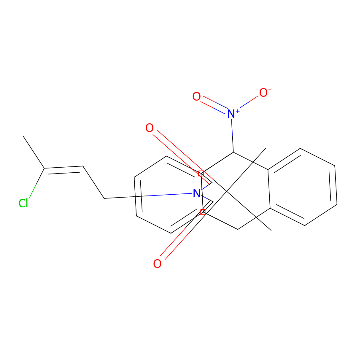17-(3-Chlorobut-2-enyl)-1-nitro-17-azapentacyclo[6.6.5.02,7.09,14.015,19]nonadeca-2,4,6,9,11,13-hexaene-16,18-dione molecular structure, CAS 692281-11-1