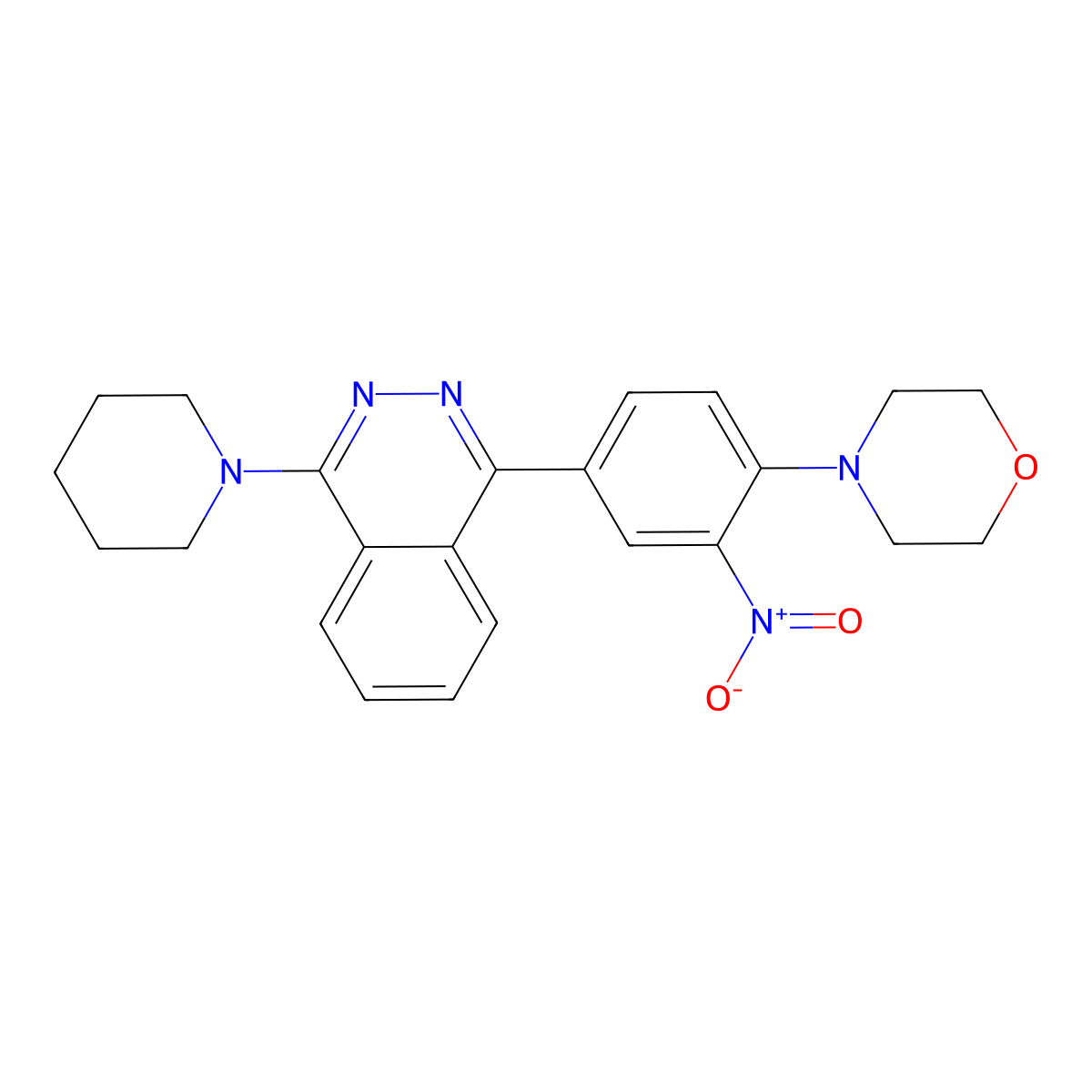 4-[2-Nitro-4-(4-piperidin-1-ylphthalazin-1-yl)phenyl]morpholine molecular structure, CAS 692281-14-4