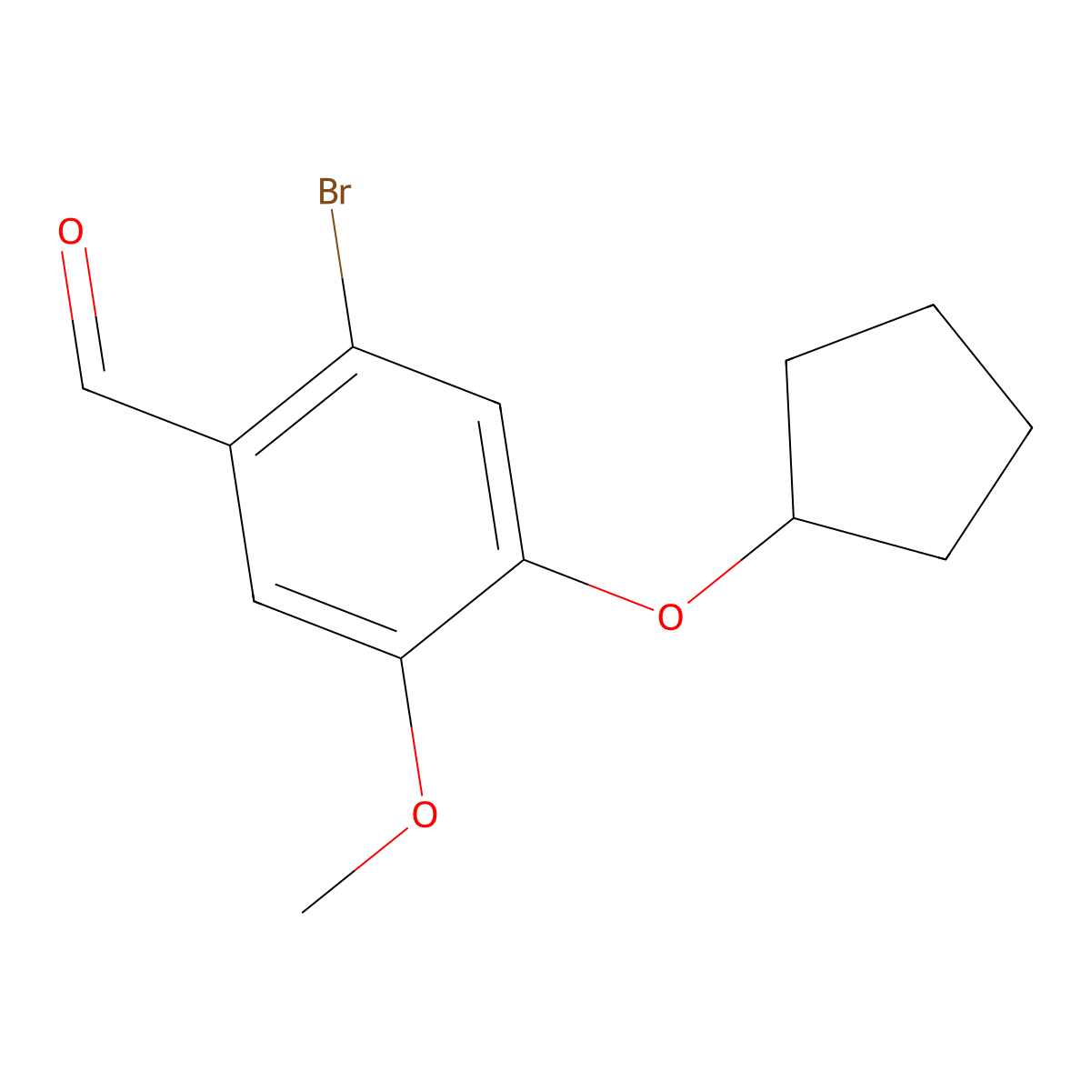 2-Bromo-4-(cyclopentyloxy)-5-methoxybenzaldehyde molecular structure, CAS 692281-23-5