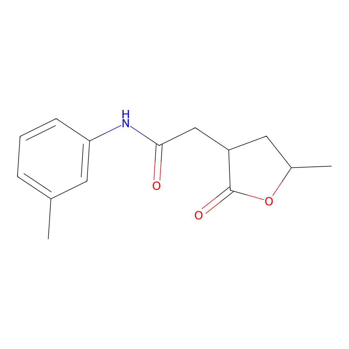 2-(5-methyl-2-oxooxolan-3-yl)-N-(3-methylphenyl)acetamide molecular structure, CAS 692281-28-0