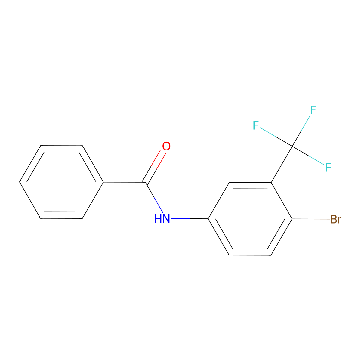 N-[4-bromo-3-(trifluoromethyl)phenyl]benzamide molecular structure, CAS 692281-35-9