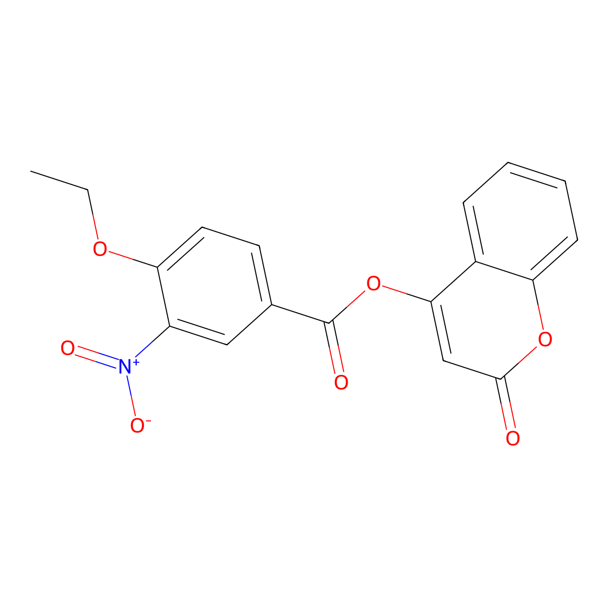 2-oxo-2H-chromen-4-yl 4-ethoxy-3-nitrobenzoate molecular structure, CAS 692281-46-2