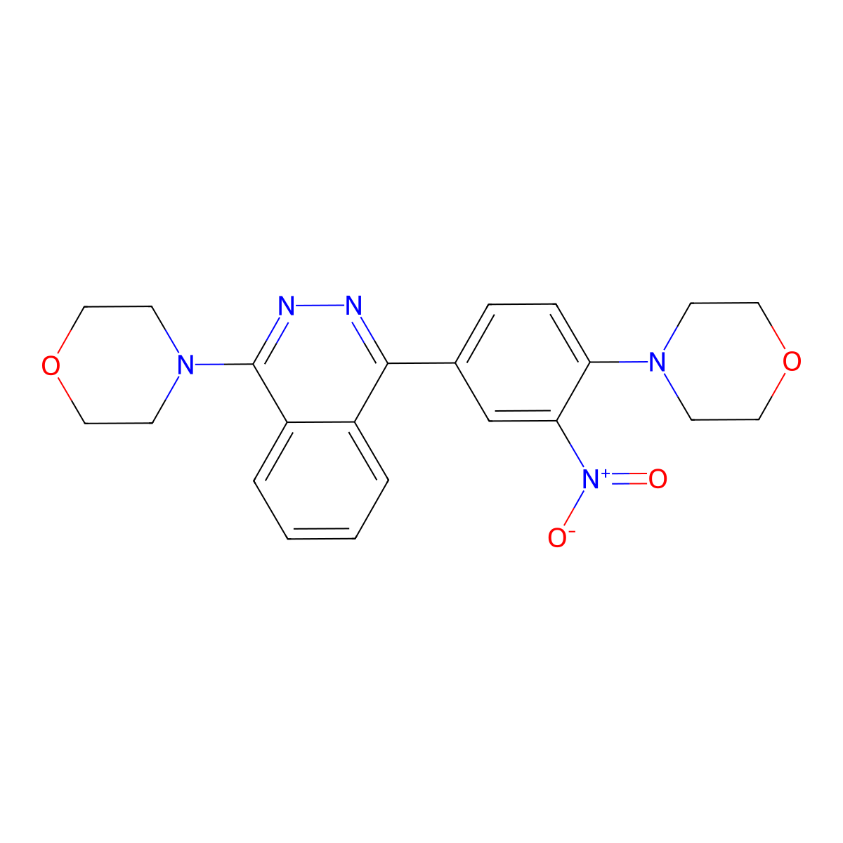 4-[4-(4-Morpholin-4-ylphthalazin-1-yl)-2-nitrophenyl]morpholine molecular structure, CAS 692281-61-1