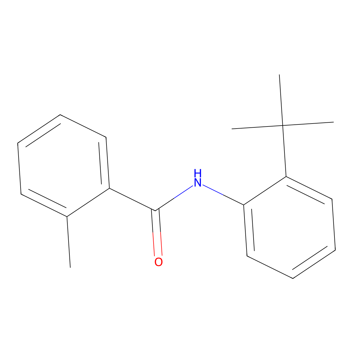 N-(2-tert-butylphenyl)-2-methylbenzamide molecular structure, CAS 692281-90-6