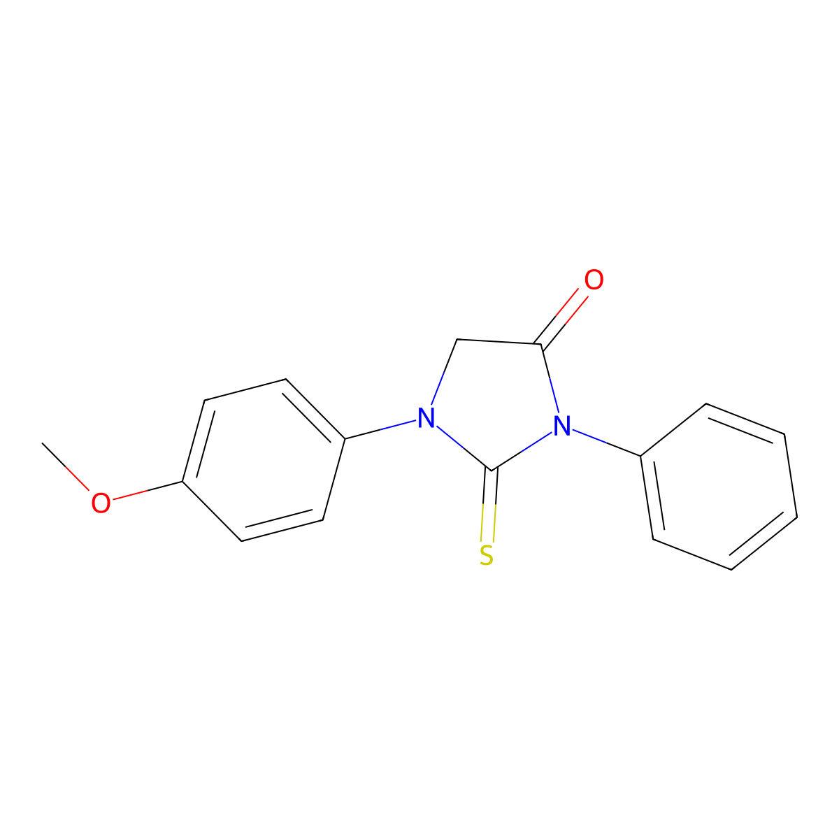 1-(4-Methoxyphenyl)-3-phenyl-2-thioxoimidazolidin-4-one molecular structure, CAS 692282-10-3