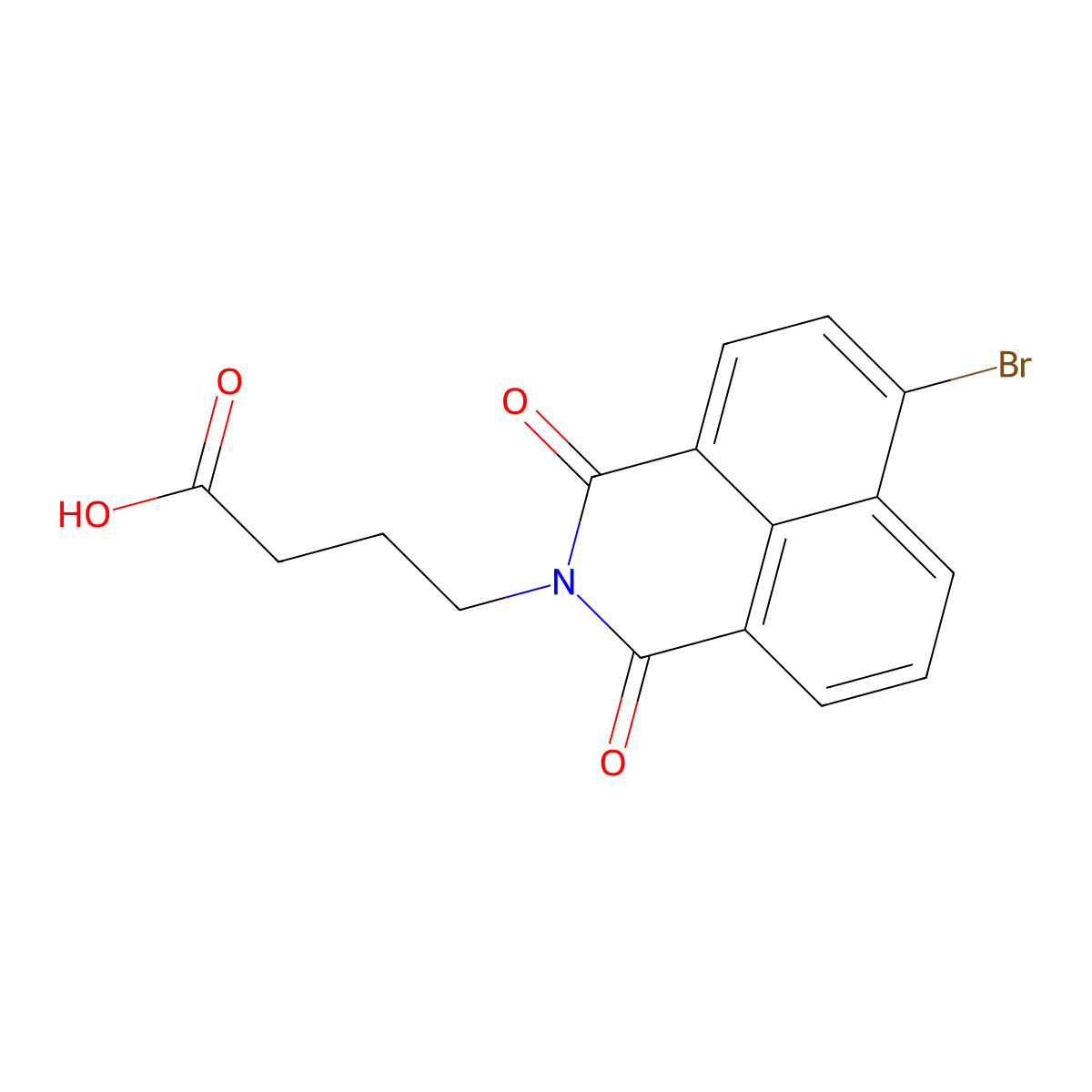 1H-Benz[de]isoquinoline-2(3H)-butanoic acid, 6-bromo-1,3-dioxo- molecular structure, CAS 692282-44-3