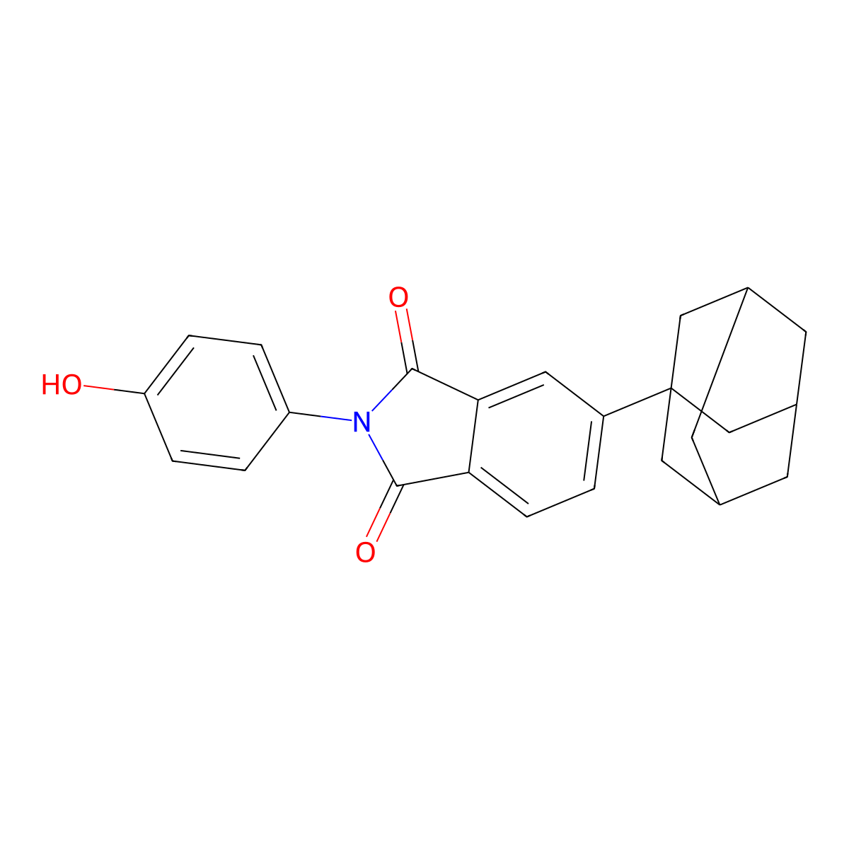 5-(1-Adamantyl)-2-(4-hydroxyphenyl)isoindole-1,3-dione molecular structure, CAS 692282-65-8