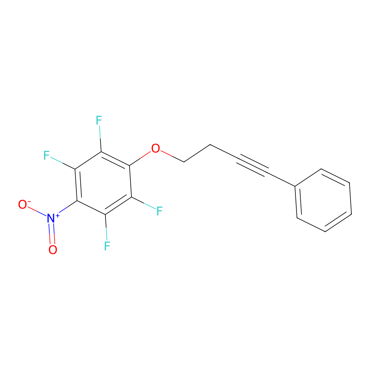 1,2,4,5-Tetrafluoro-3-nitro-6-(4-phenylbut-3-ynoxy)benzene molecular structure, CAS 692282-78-3