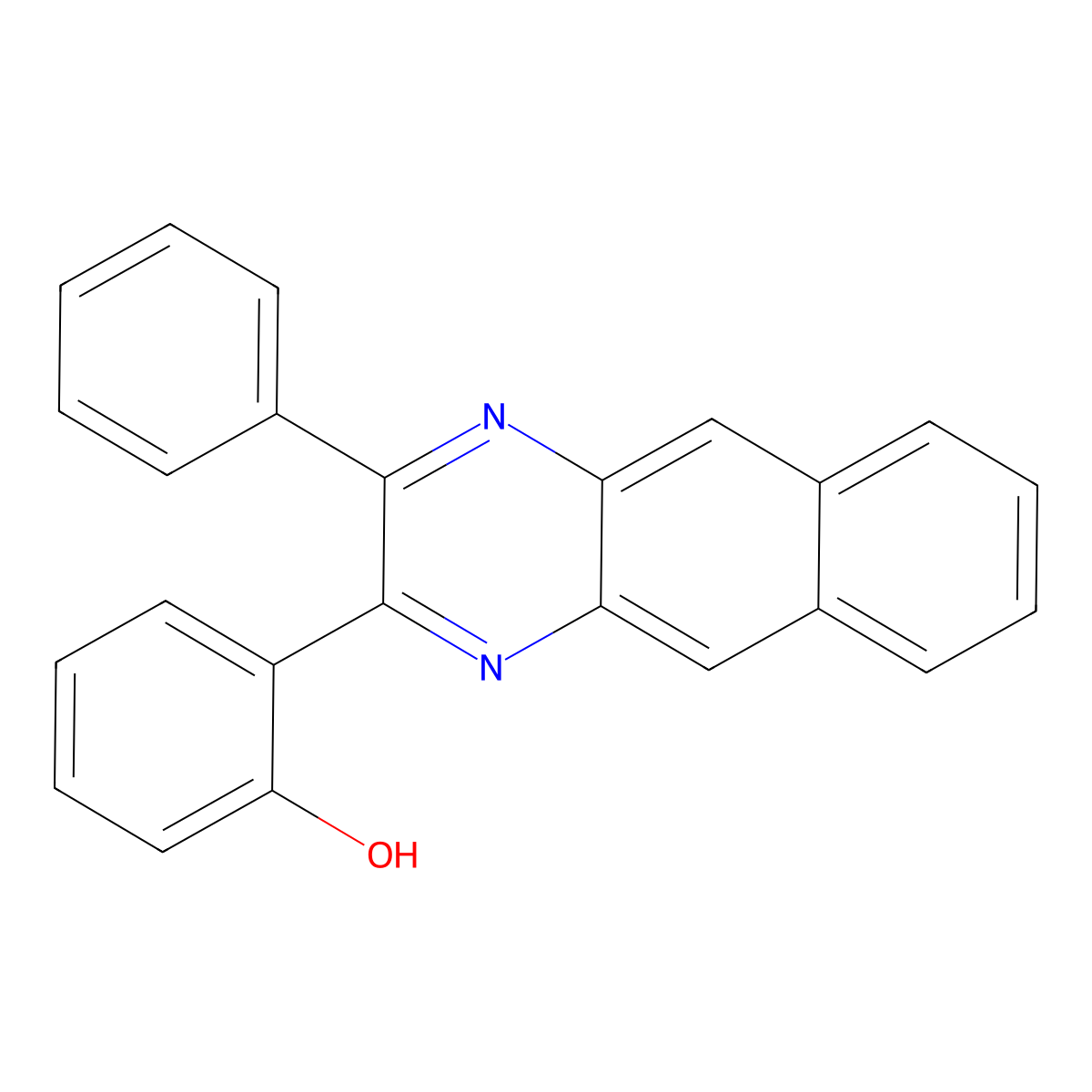 2-(3-Phenylbenzo[g]quinoxalin-2-yl)phenol molecular structure, CAS 692283-06-0