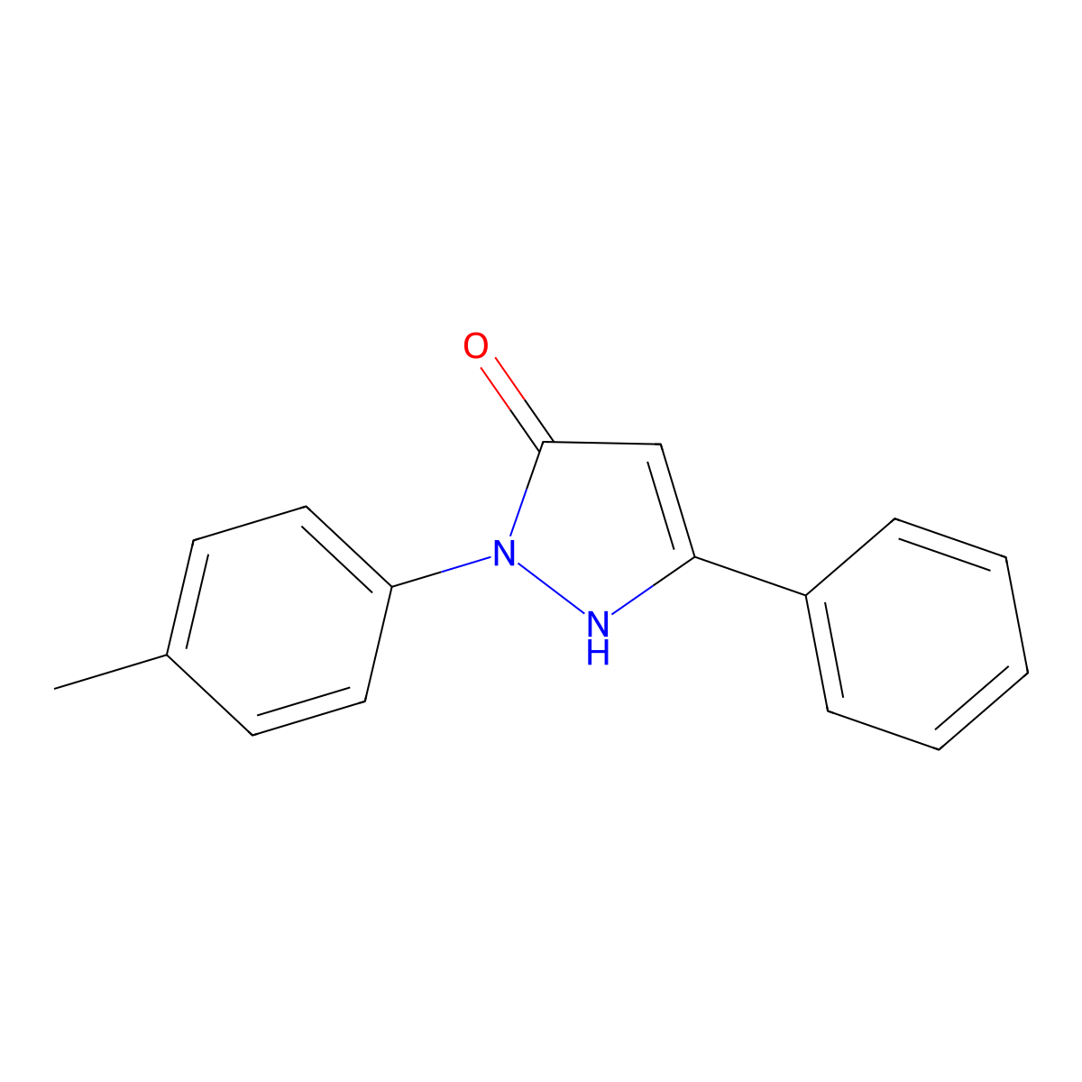 2-(4-methylphenyl)-5-phenyl-1,2-dihydro-3H-pyrazol-3-one molecular structure, CAS 692283-15-1
