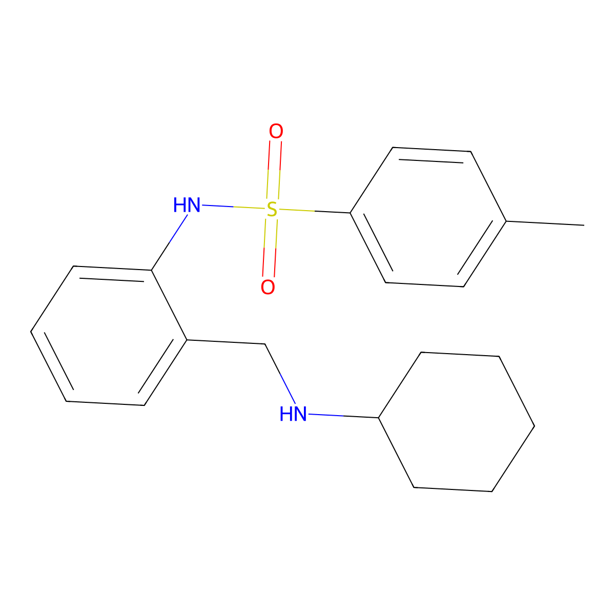 N-{2-[(cyclohexylamino)methyl]phenyl}-4-methylbenzenesulfonamide molecular structure, CAS 692283-42-4