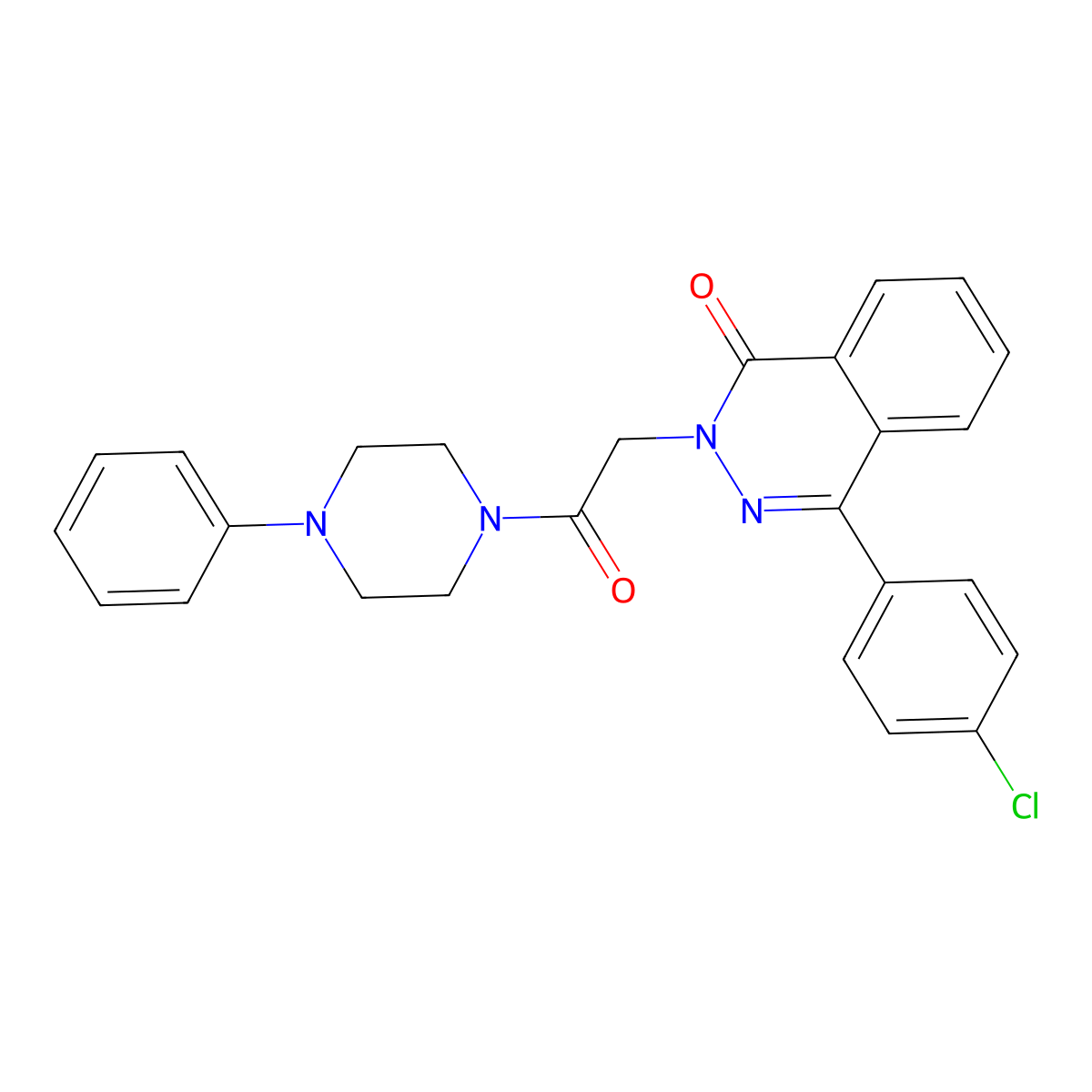 4-(4-Chlorophenyl)-2-[2-oxo-2-(4-phenylpiperazin-1-yl)ethyl]phthalazin-1-one molecular structure, CAS 692283-61-7