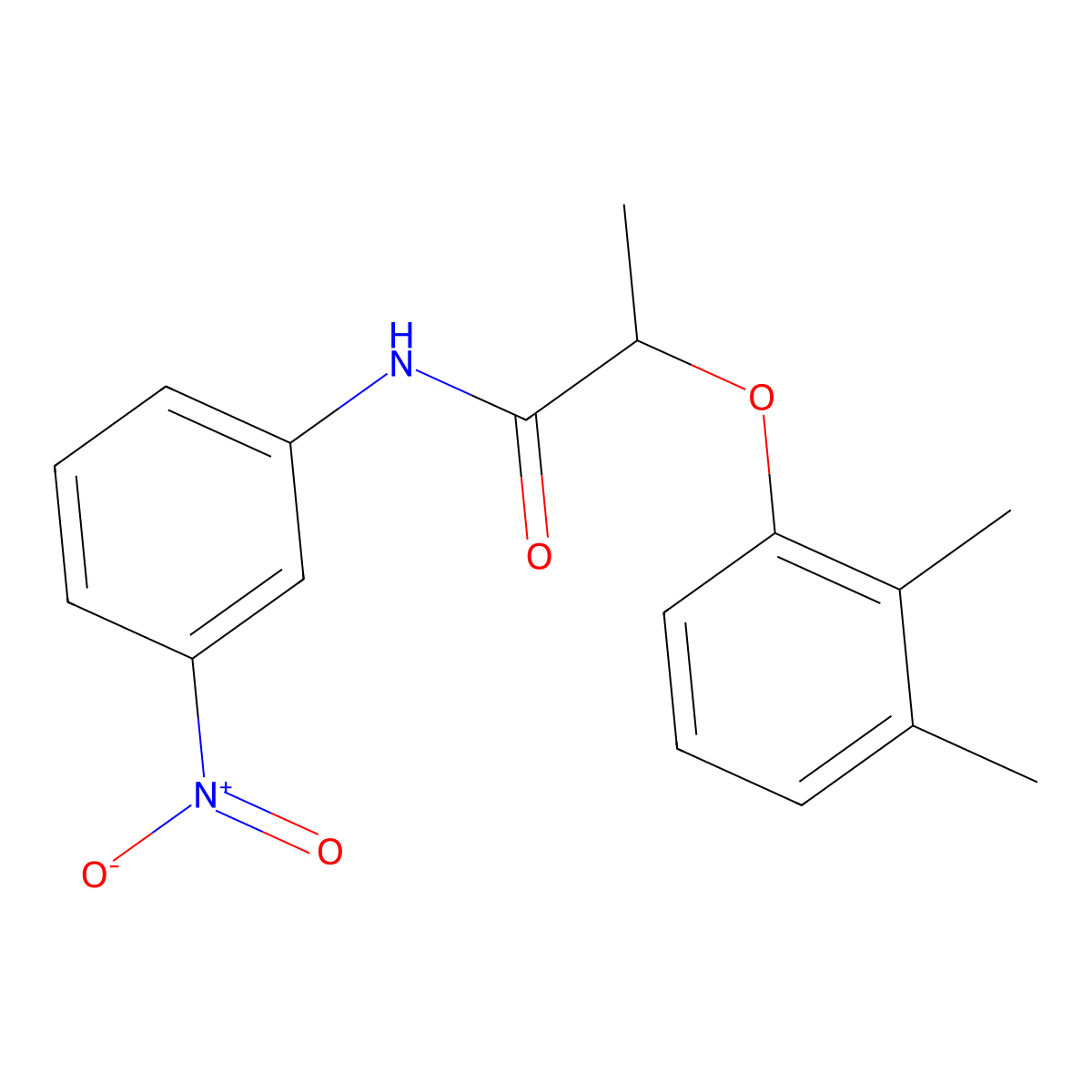 2-(2,3-dimethylphenoxy)-N-(3-nitrophenyl)propanamide molecular structure, CAS 692284-39-2