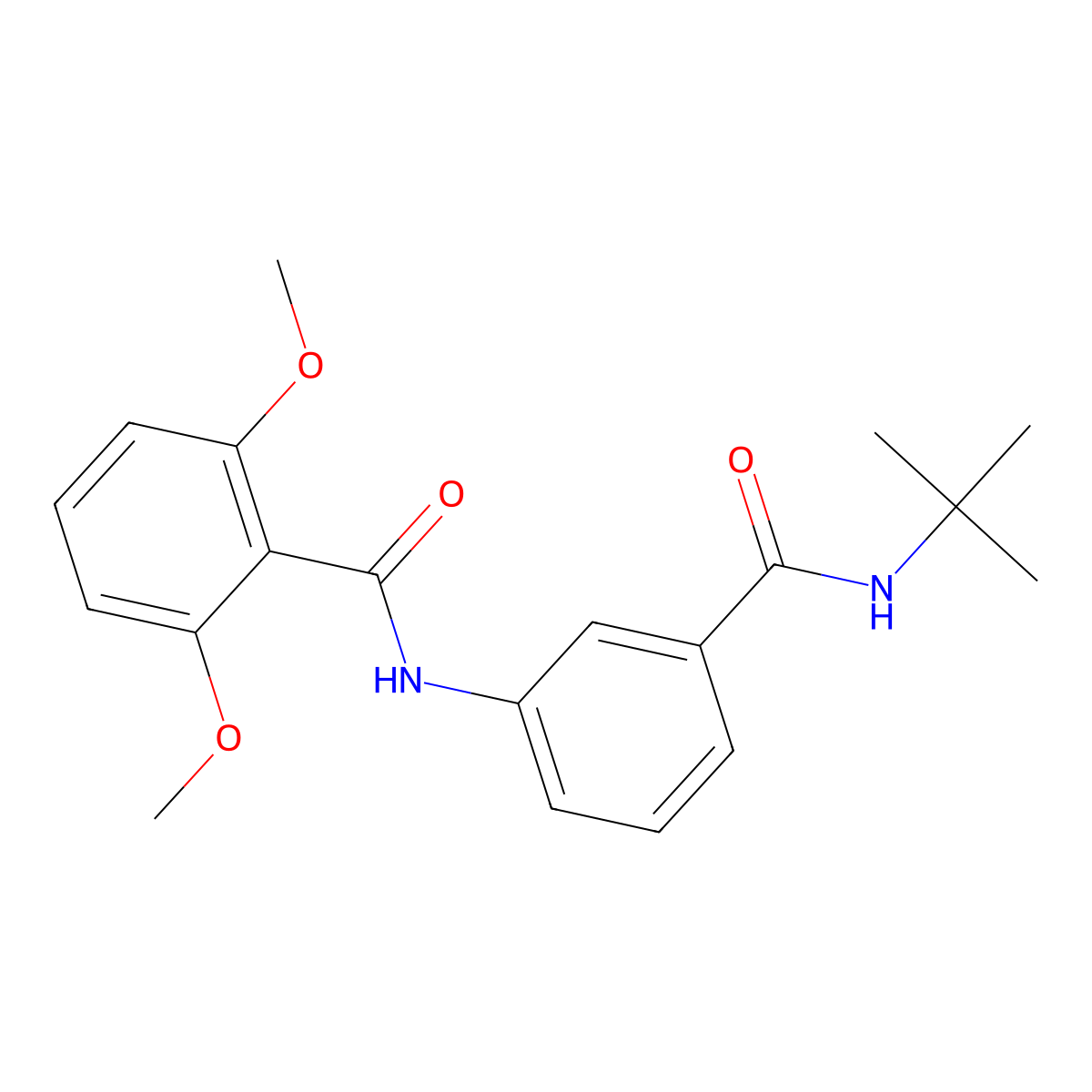 N-[3-(tert-butylcarbamoyl)phenyl]-2,6-dimethoxybenzamide molecular structure, CAS 692284-50-7