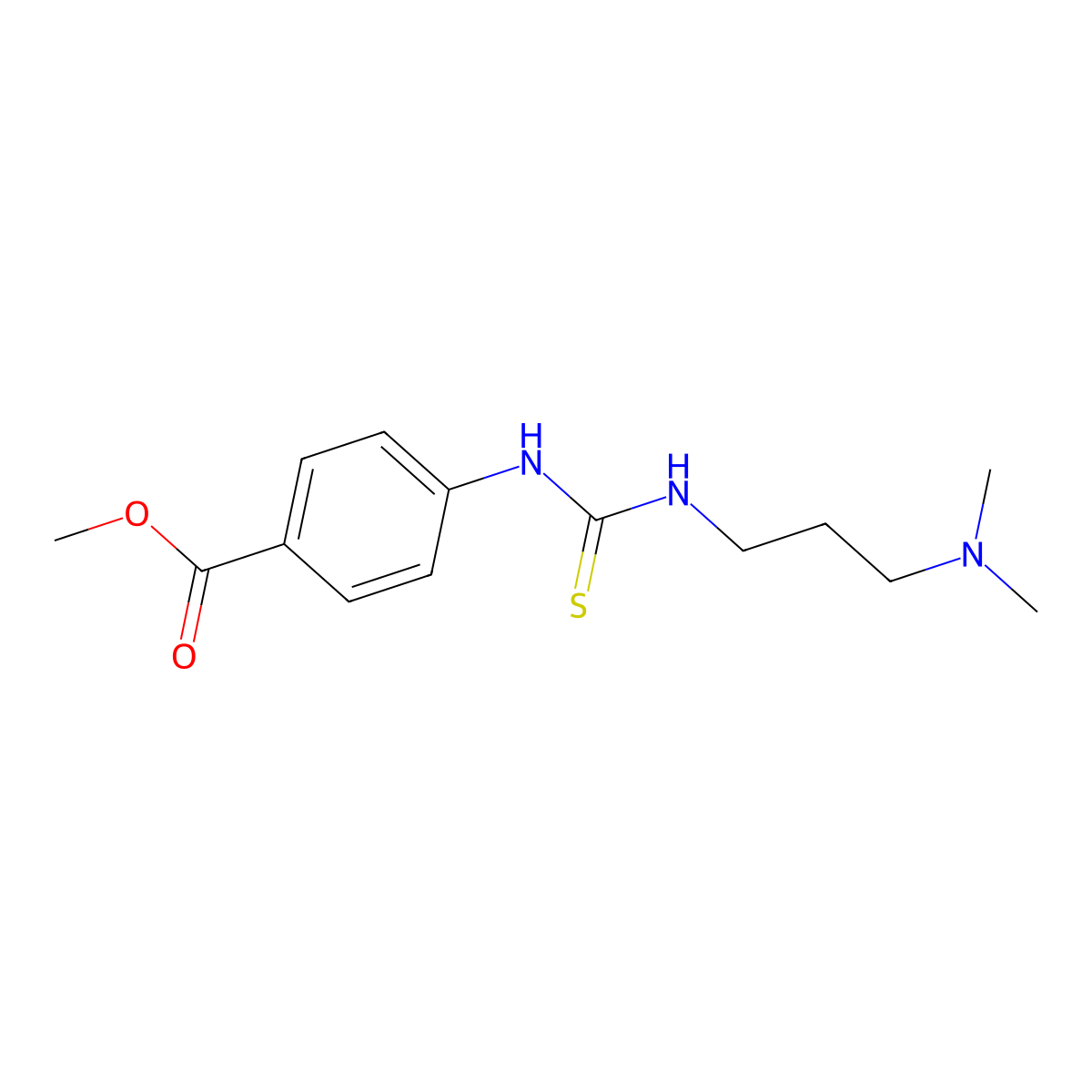 Methyl 4-(3-(3-(dimethylamino)propyl)thioureido)benzoate molecular structure, CAS 692284-52-9