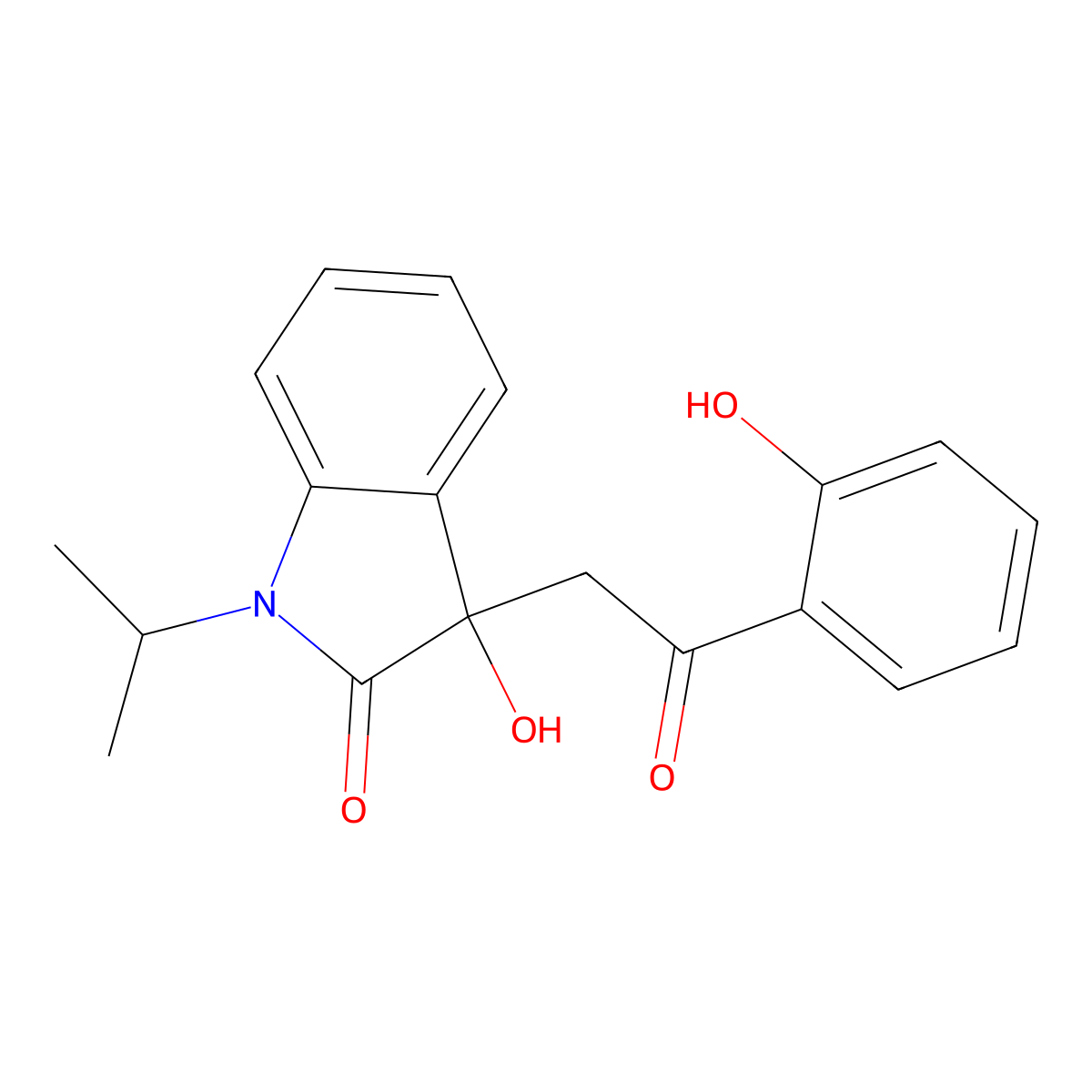 3-Hydroxy-3-[2-(2-hydroxyphenyl)-2-oxoethyl]-1-propan-2-ylindol-2-one molecular structure, CAS 692284-53-0