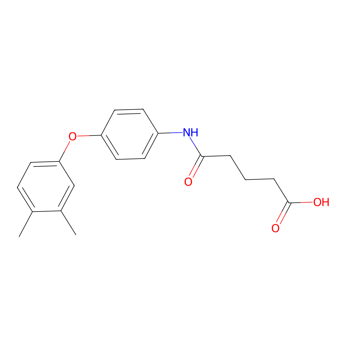 5-[4-(3,4-Dimethylphenoxy)anilino]-5-oxopentanoic acid molecular structure, CAS 692285-35-1