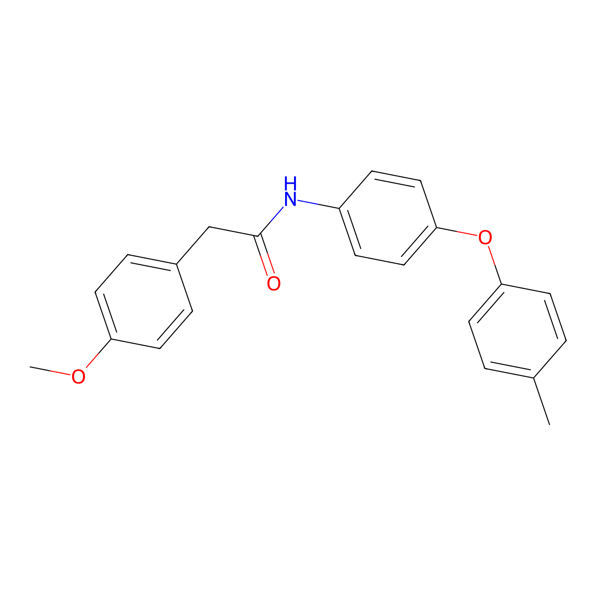 2-(4-methoxyphenyl)-N-[4-(4-methylphenoxy)phenyl]acetamide molecular structure, CAS 692285-63-5