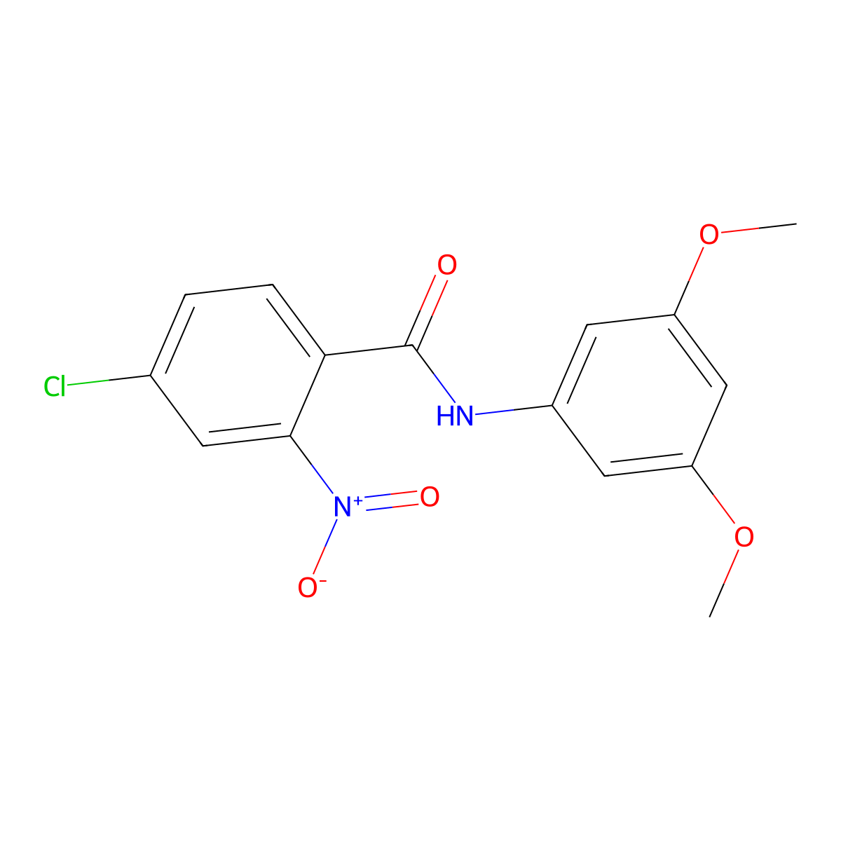 4-chloro-N-(3,5-dimethoxyphenyl)-2-nitrobenzamide molecular structure, CAS 692285-64-6