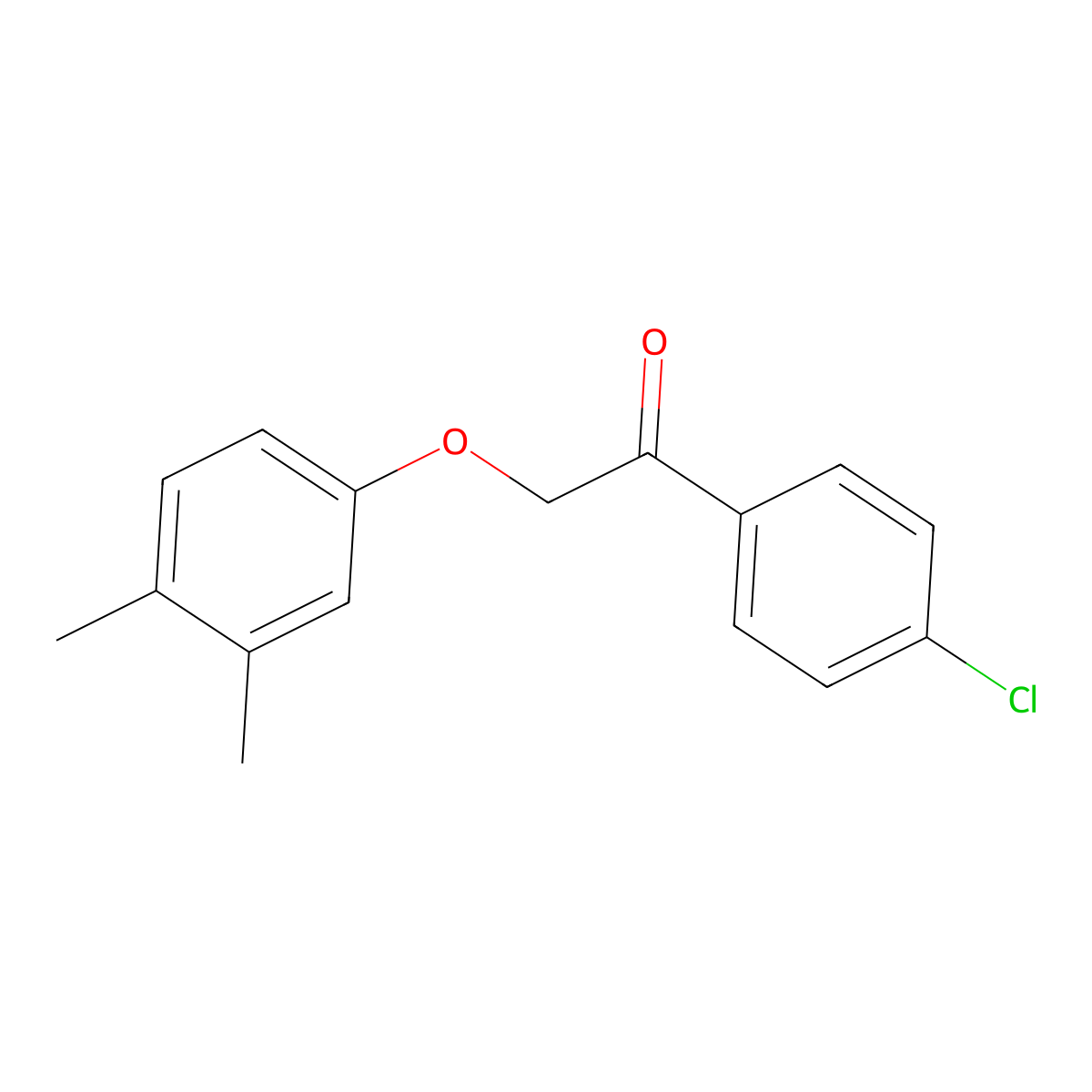 1-(4-Chlorophenyl)-2-(3,4-dimethylphenoxy)ethanone molecular structure, CAS 692285-80-6