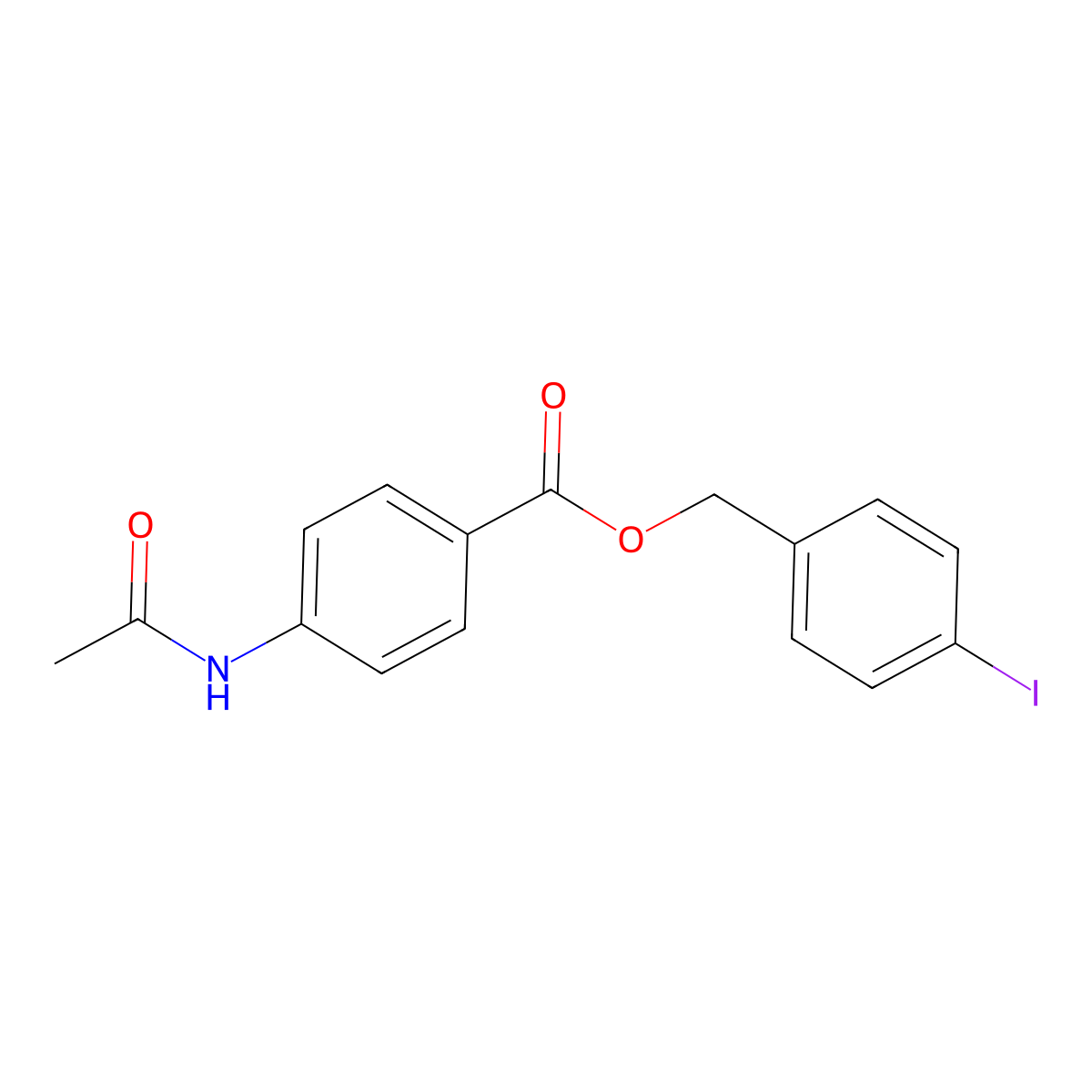 4-Iodobenzyl 4-(acetylamino)benzoate molecular structure, CAS 692286-04-7
