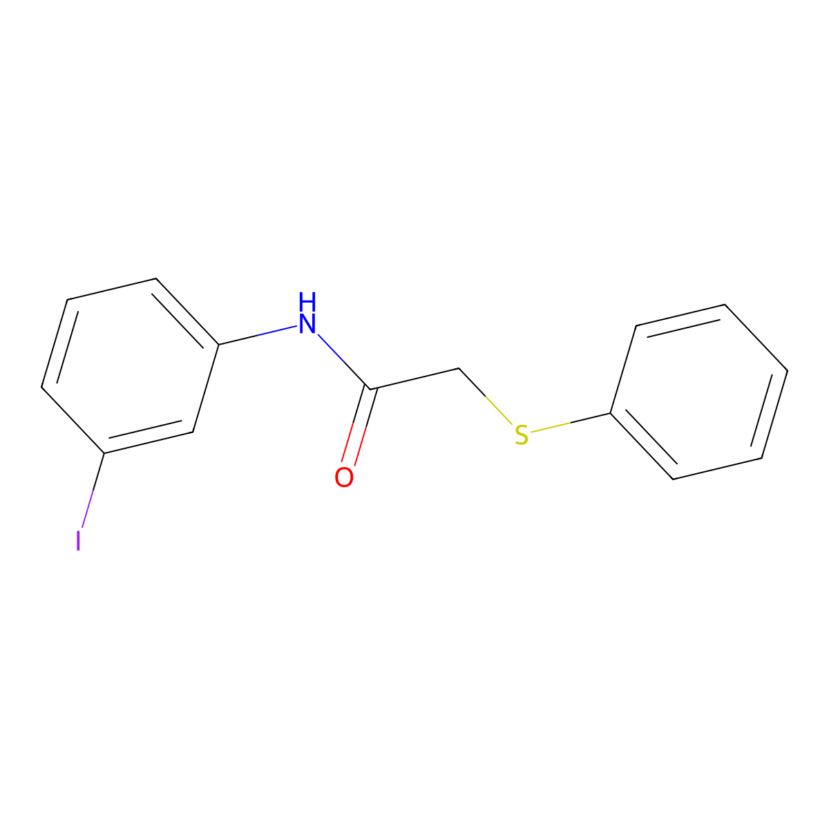 n-(3-Iodophenyl)-2-(phenylthio)acetamide molecular structure, CAS 692286-77-4
