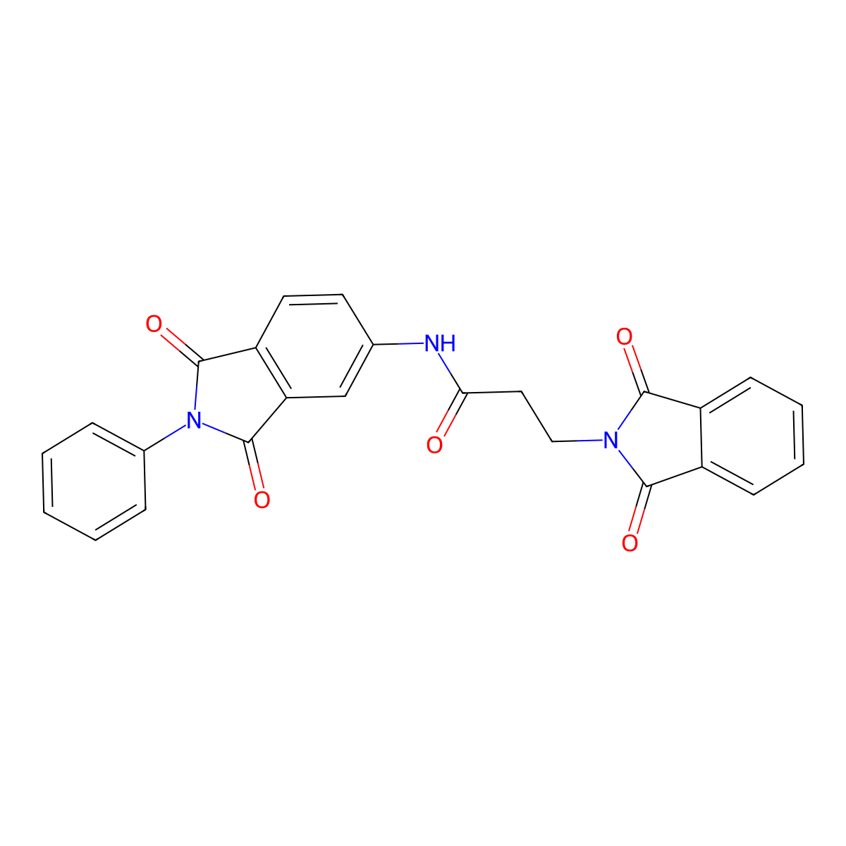 3-(1,3-dioxoisoindol-2-yl)-N-(1,3-dioxo-2-phenylisoindol-5-yl)propanamide molecular structure, CAS 692286-91-2