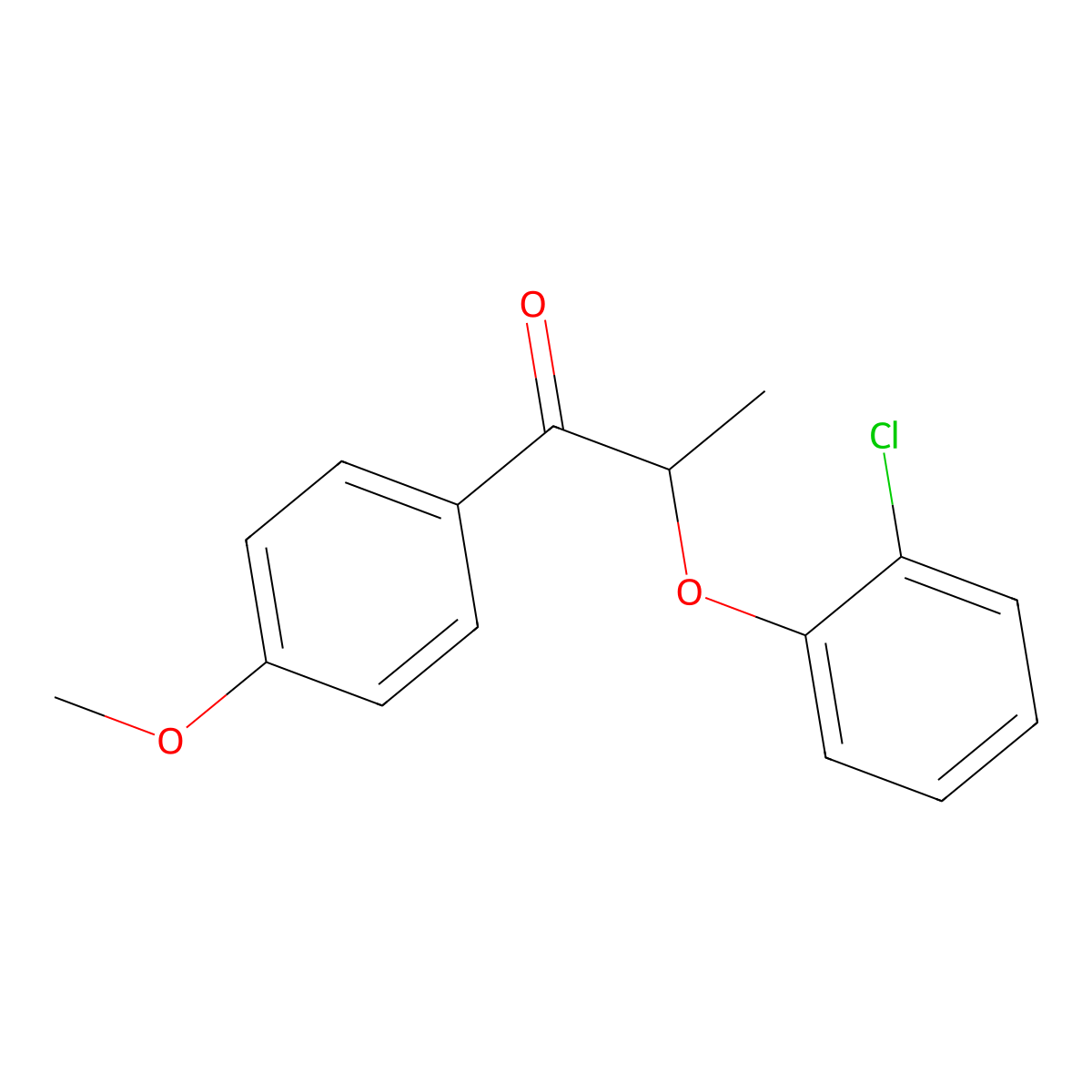 2-(2-Chlorophenoxy)-1-(4-methoxyphenyl)propan-1-one molecular structure, CAS 692286-97-8