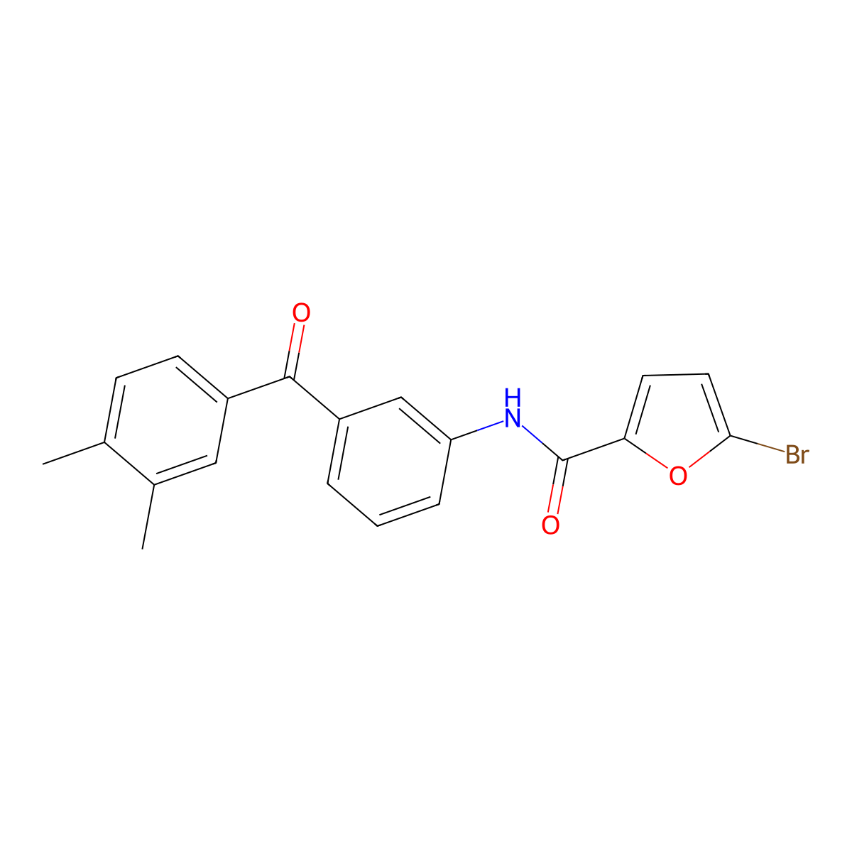 5-bromo-N-[3-(3,4-dimethylbenzoyl)phenyl]furan-2-carboxamide molecular structure, CAS 692287-11-9