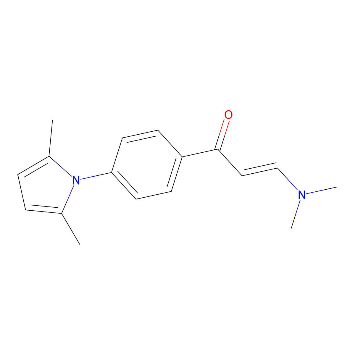 (E)-3-(dimethylamino)-1-[4-(2,5-dimethyl-1H-pyrrol-1-yl)phenyl]-2-propen-1-one molecular structure, CAS 692287-23-3