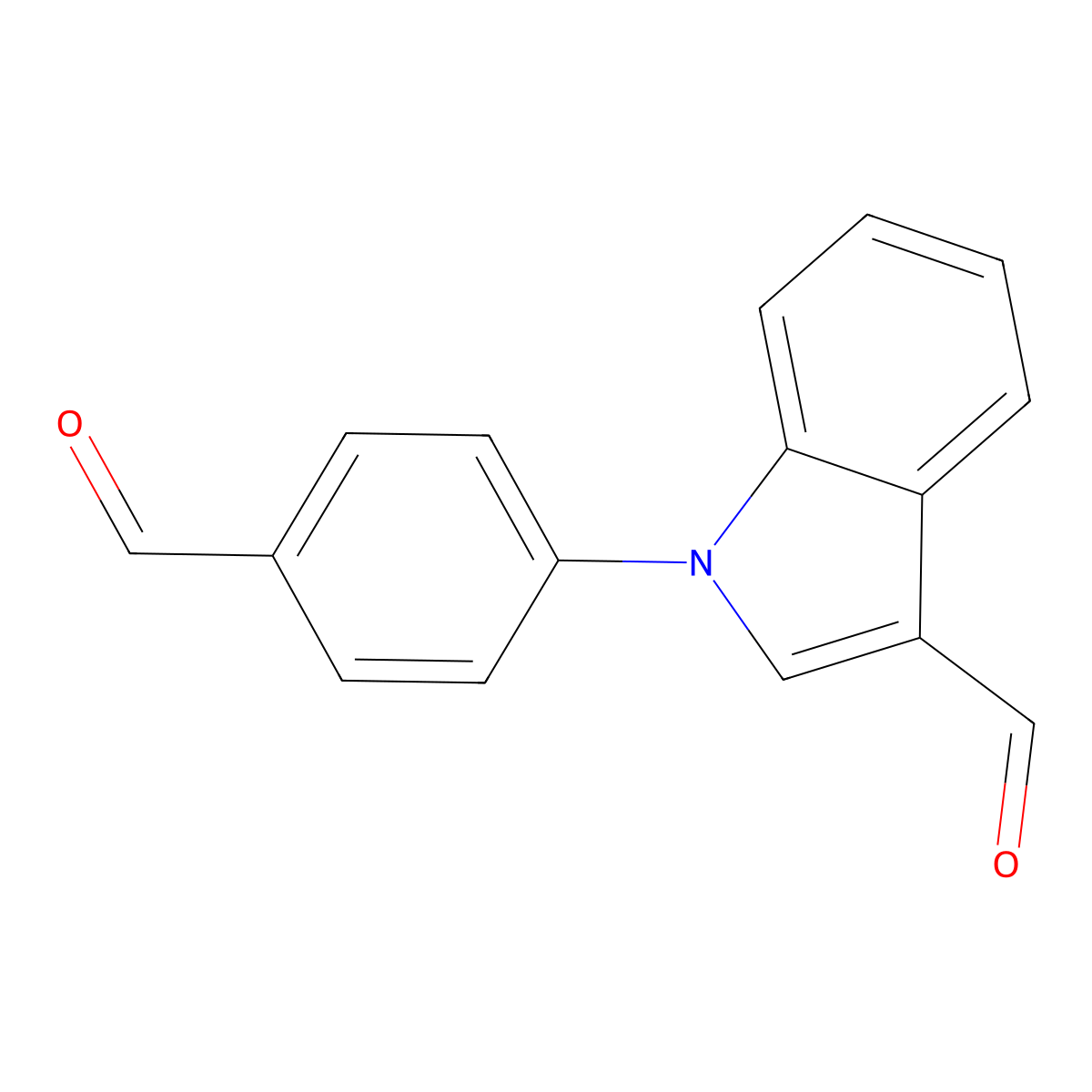 1-(4-formylphenyl)-1H-indole-3-carbaldehyde molecular structure, CAS 692287-40-4