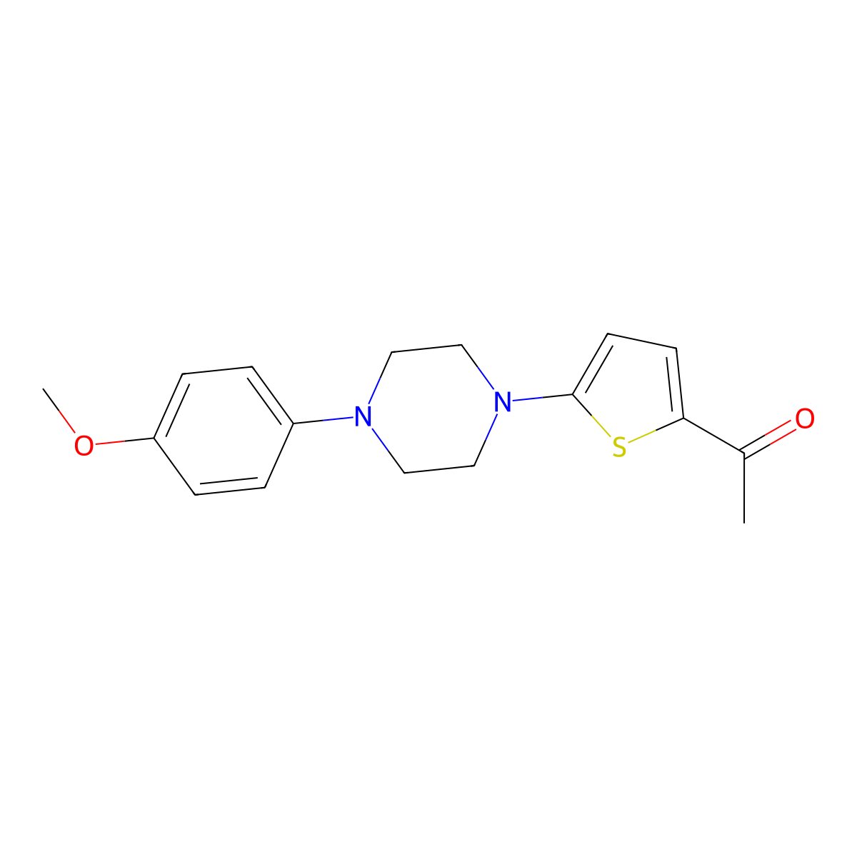 1-{5-[4-(4-Methoxyphenyl)piperazino]-2-thienyl}-1-ethanone molecular structure, CAS 692287-69-7
