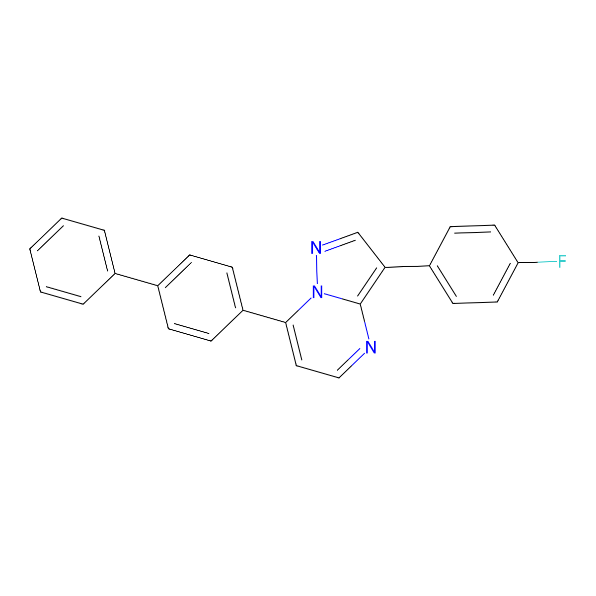 7-[1,1'-Biphenyl]-4-yl-3-(4-fluorophenyl)pyrazolo[1,5-a]pyrimidine molecular structure, CAS 692287-75-5
