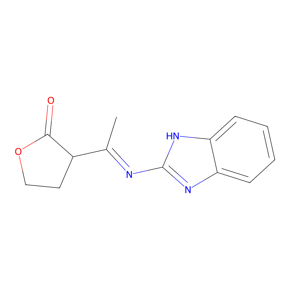 3-(1H-1,3-benzimidazol-2-ylethanimidoyl)dihydro-2(3H)-furanone molecular structure, CAS 692287-95-9