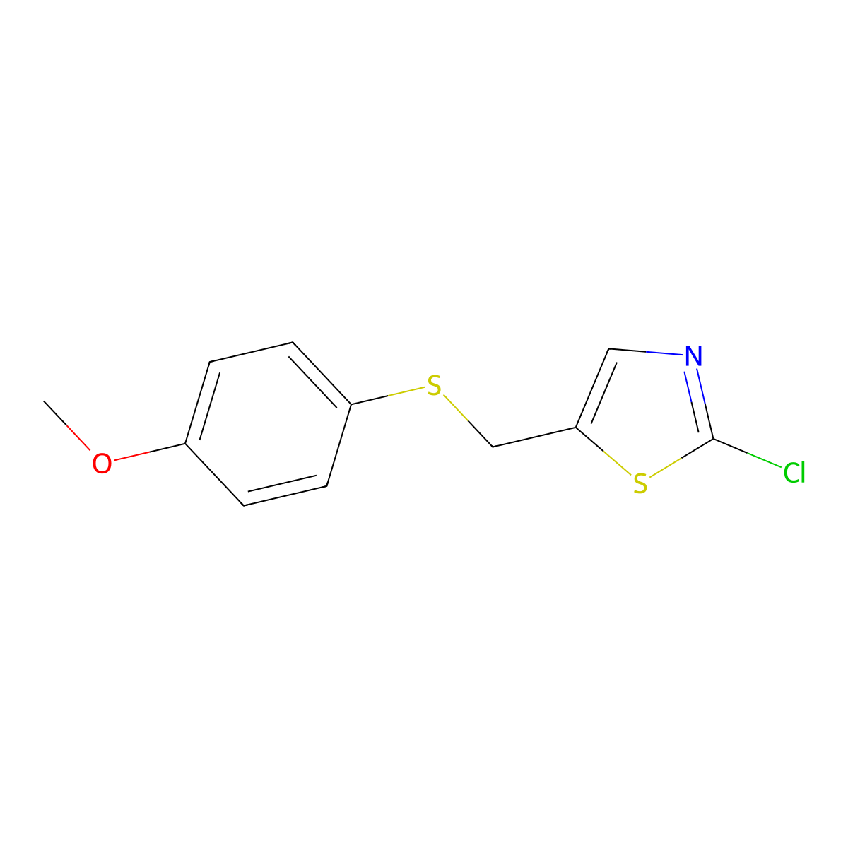 2-Chloro-5-{[(4-methoxyphenyl)sulfanyl]methyl}-1,3-thiazole molecular structure, CAS 692287-97-1