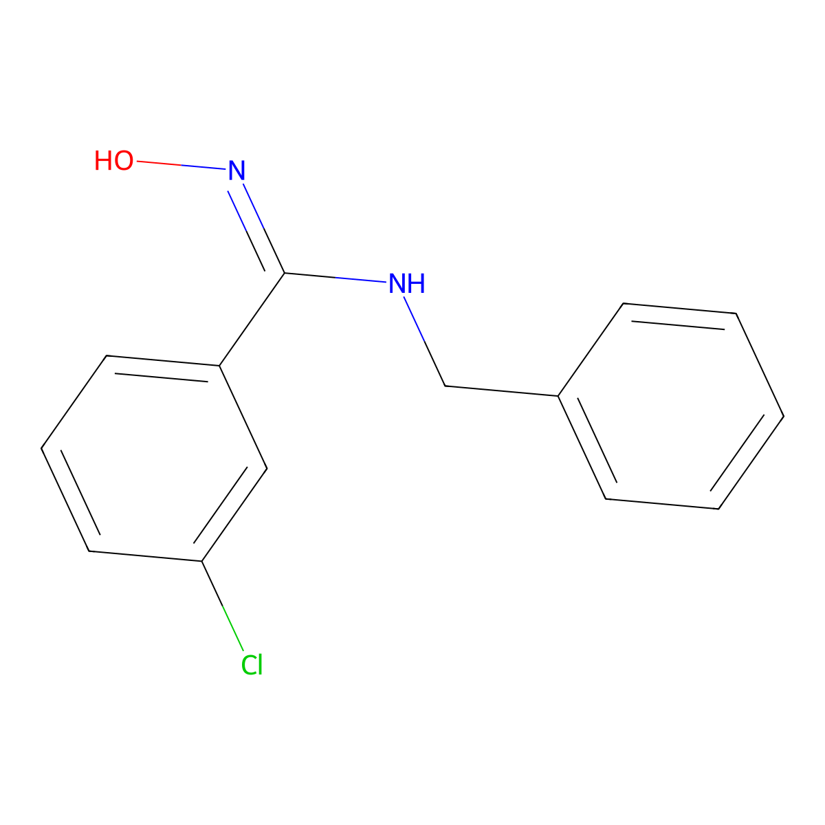 N'-benzyl-3-chloro-N-hydroxybenzenecarboximidamide molecular structure, CAS 692288-03-2