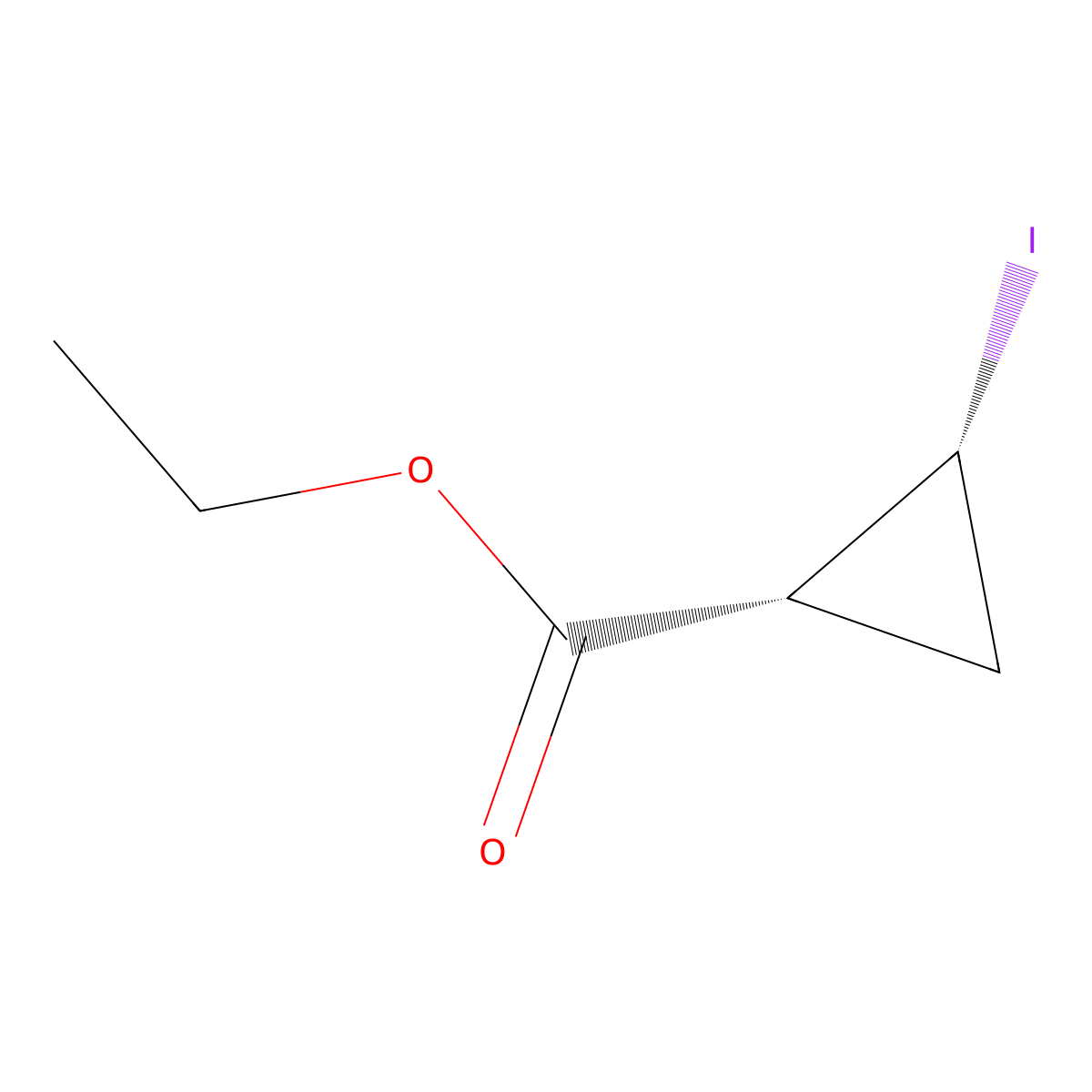 Ethyl (1R,2R)-2-iodocyclopropanecarboxylate molecular structure, CAS 692288-06-5