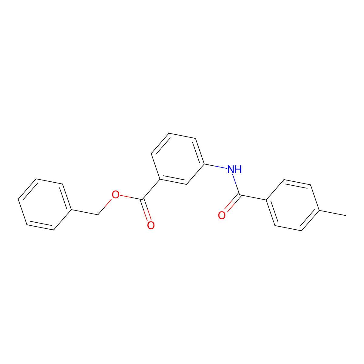 Benzyl 3-[(4-methylbenzoyl)amino]benzoate molecular structure, CAS 692288-29-2