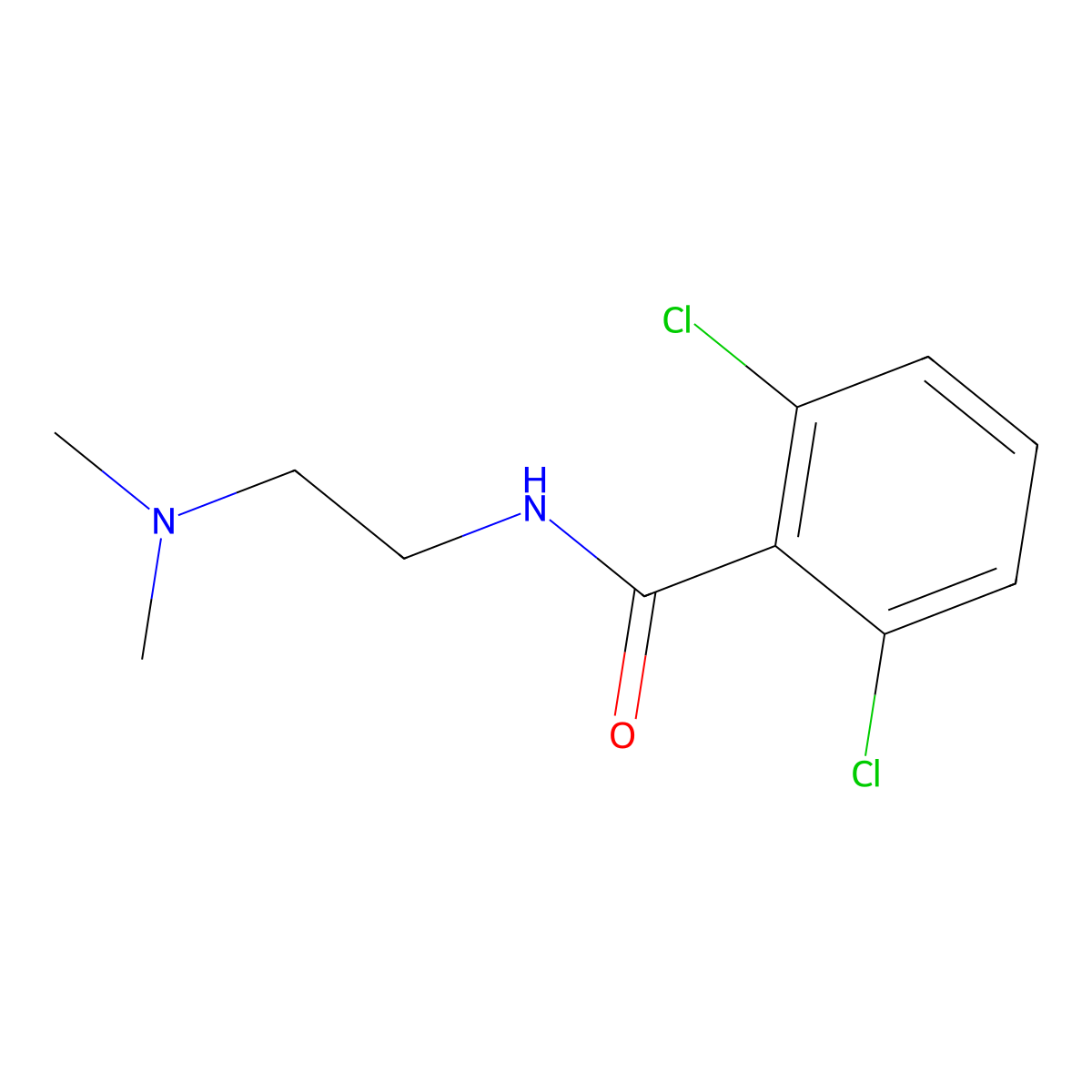 2,6-dichloro-N-[2-(dimethylamino)ethyl]benzamide molecular structure, CAS 692288-52-1