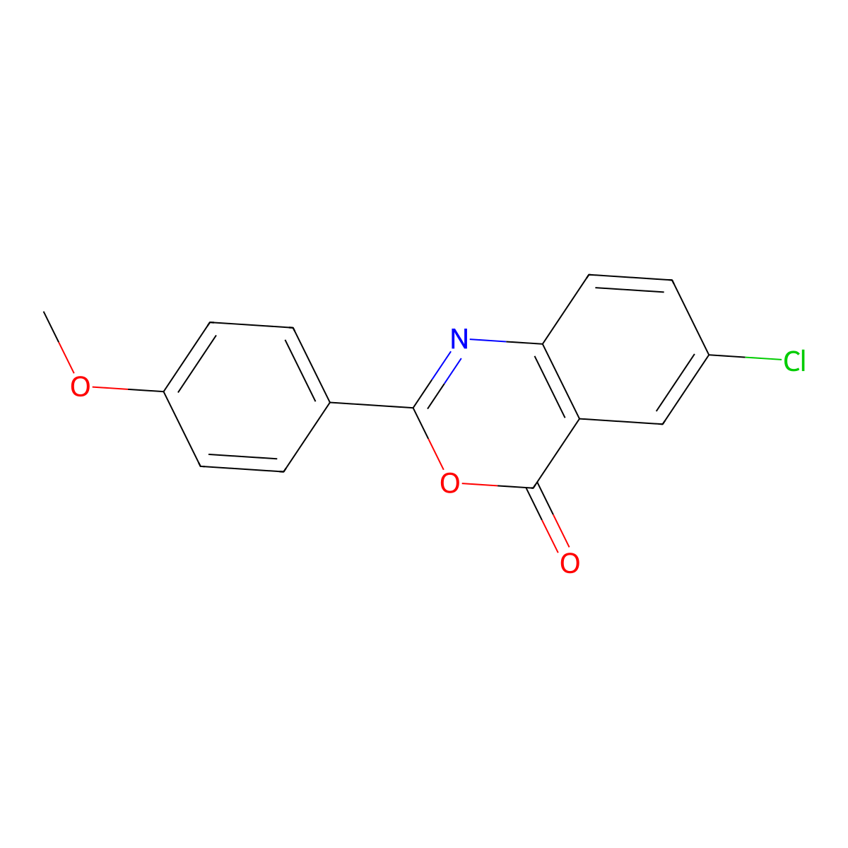 6-chloro-2-(4-methoxyphenyl)-4H-3,1-benzoxazin-4-one molecular structure, CAS 692288-96-3