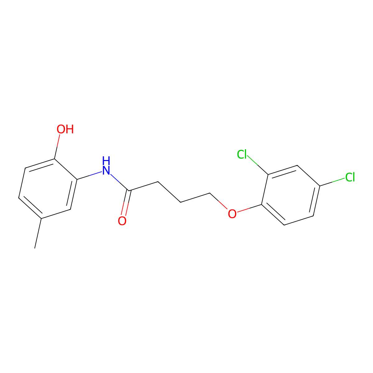 4-(2,4-dichlorophenoxy)-N-(2-hydroxy-5-methylphenyl)butanamide molecular structure, CAS 692289-89-7