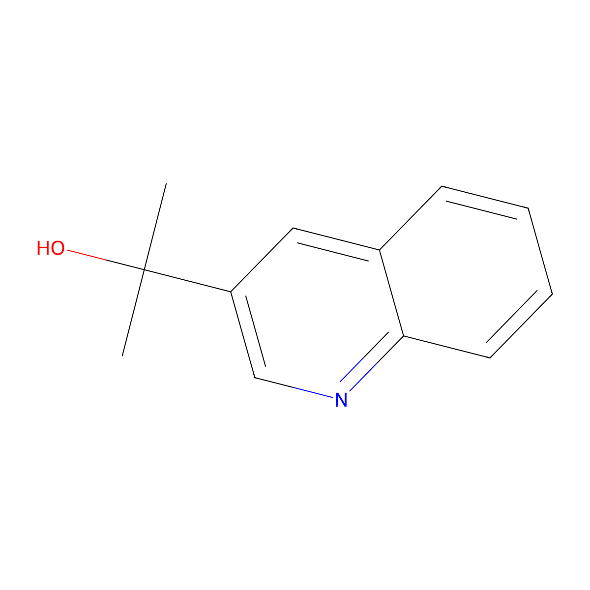 2-Quinolin-3-ylpropan-2-ol molecular structure, CAS 69229-87-4