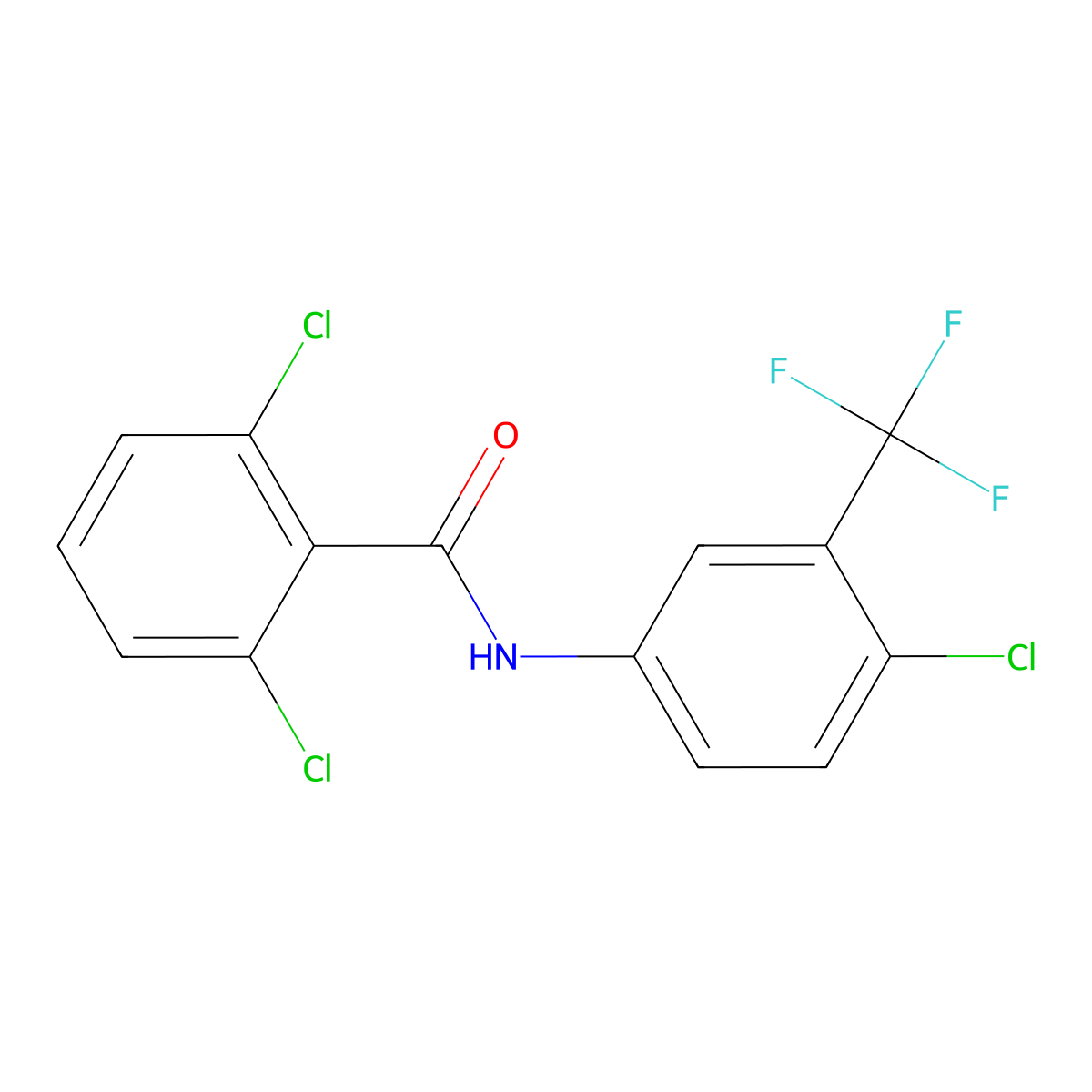 2,6-dichloro-N-[4-chloro-3-(trifluoromethyl)phenyl]benzamide molecular structure, CAS 692290-31-6