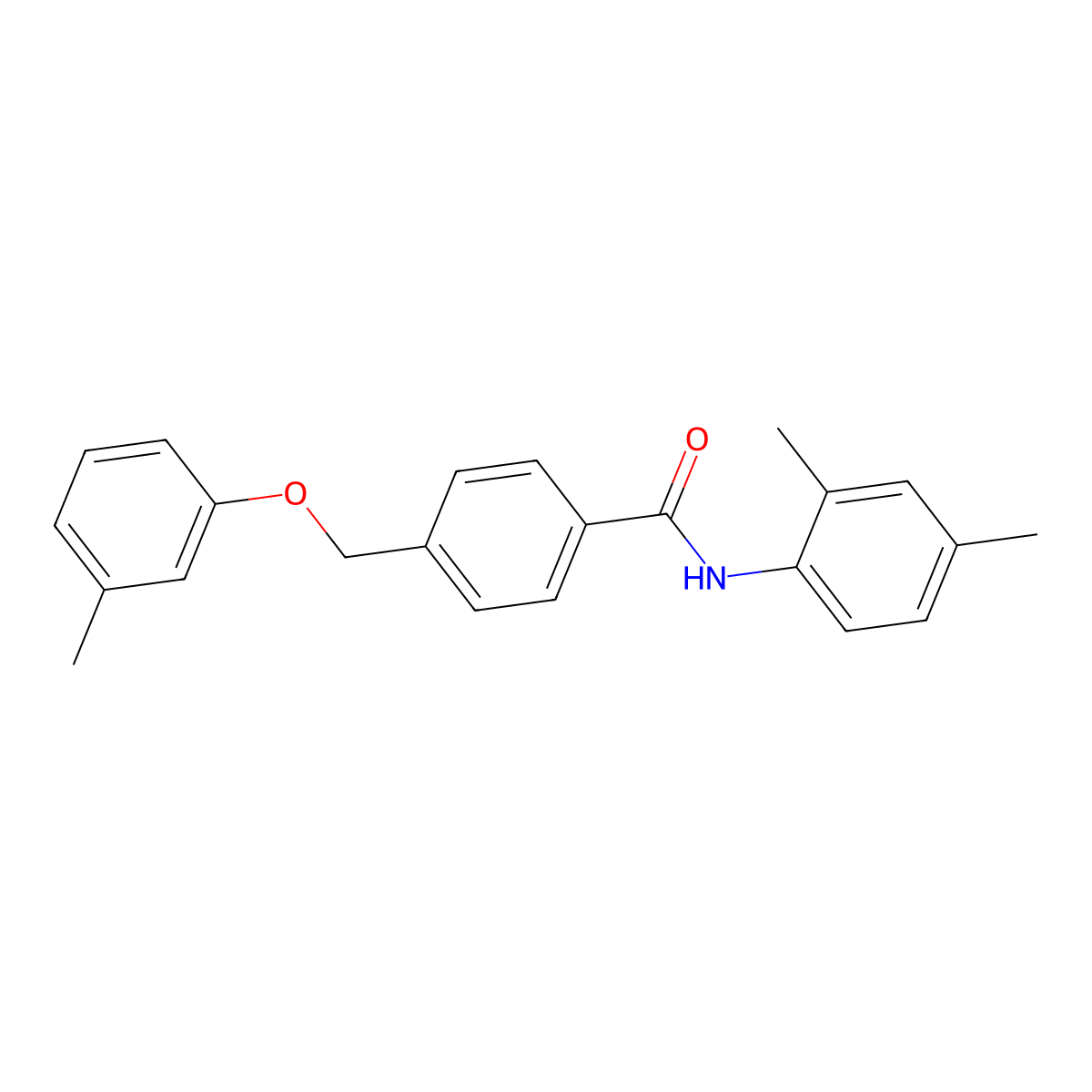 N-(2,4-dimethylphenyl)-4-[(3-methylphenoxy)methyl]benzamide molecular structure, CAS 692290-86-1