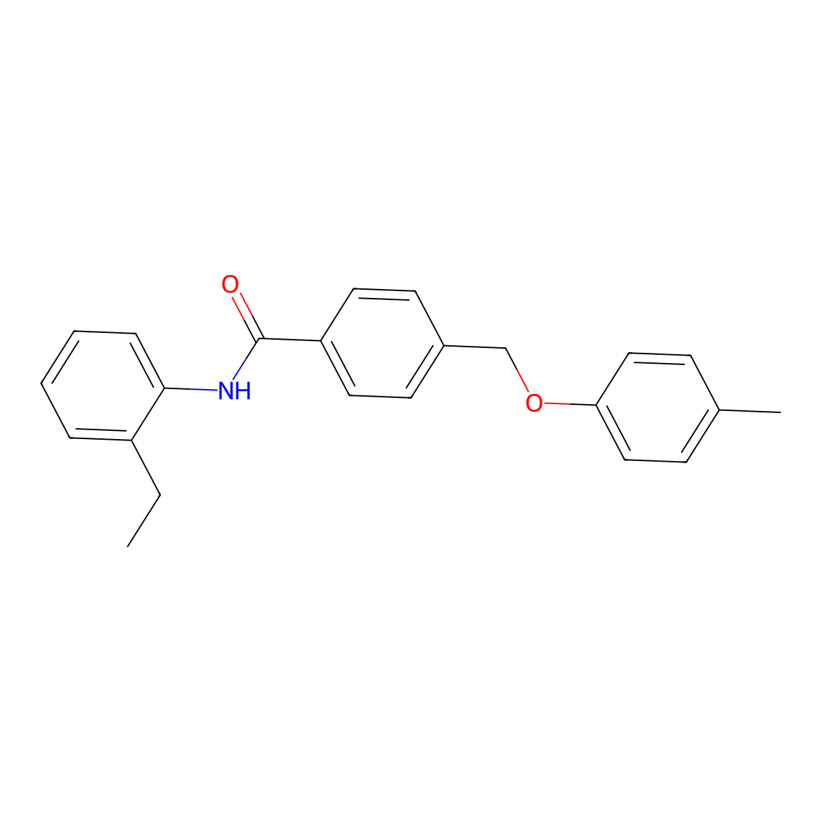 N-(2-ethylphenyl)-4-[(4-methylphenoxy)methyl]benzamide molecular structure, CAS 692290-88-3