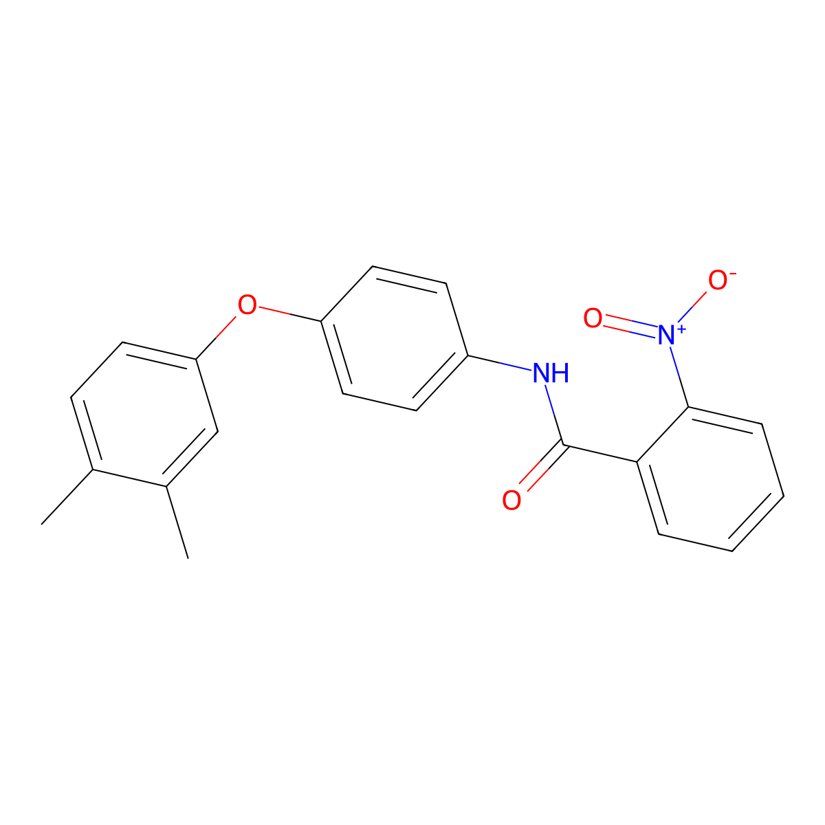 N-[4-(3,4-dimethylphenoxy)phenyl]-2-nitrobenzamide molecular structure, CAS 692291-11-5