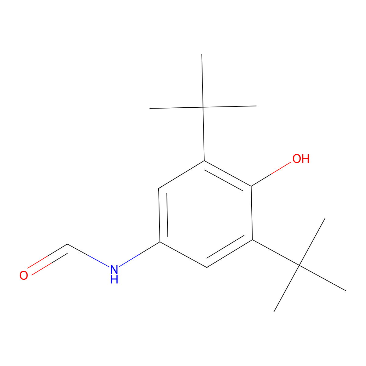 N-(3,5-Di-tert-butyl-4-hydroxyphenyl)formamide molecular structure, CAS 69230-90-6